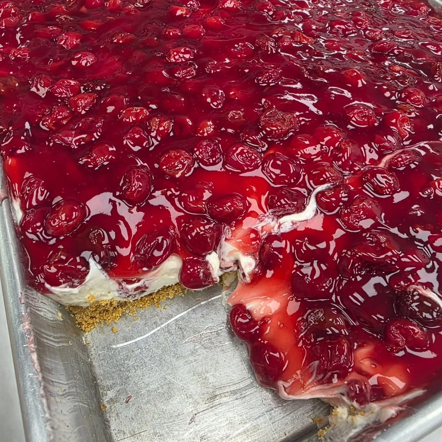 Mom's cherry cheesecake! 🍒 🍒🍰 🥧 

Mother's day special, just like Mom used to make.

Probably my most requested pie from family, if you know you know! 

In honor of Mother&rsquo;s day and my amazing mom who taught me to bake! 🥰

Limited time!