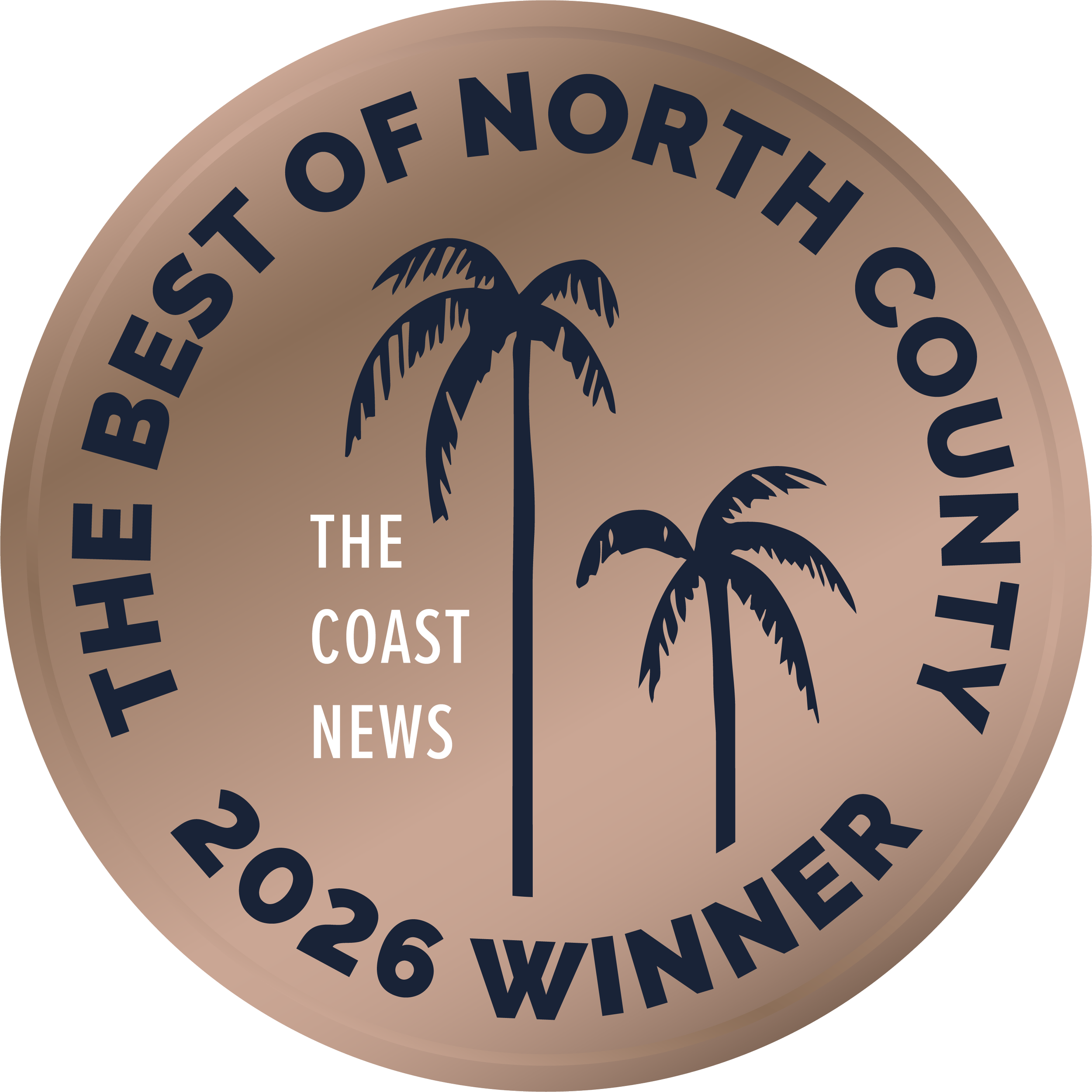 Coast News Best of North County Bronze Medal Winner 2026 for Mental Health Services.