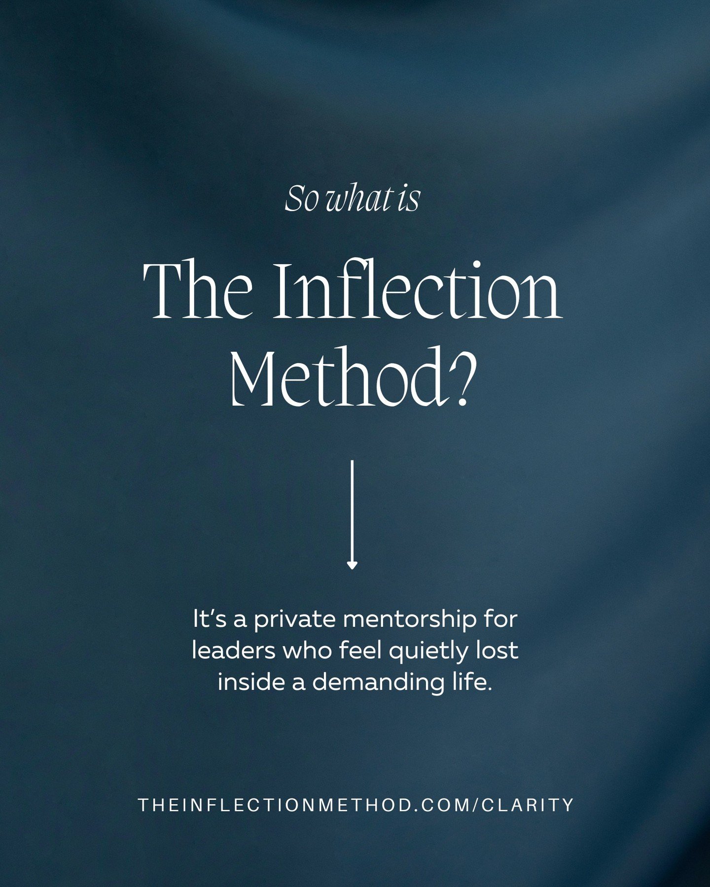 So, what is The Inflection Method?

It&rsquo;s a private mentorship for leaders who feel quietly lost inside a high-stakes life.

On the outside?
Capable. Respected. The one everyone relies on.

On the inside?
Disconnected. Exhausted. Carrying more t