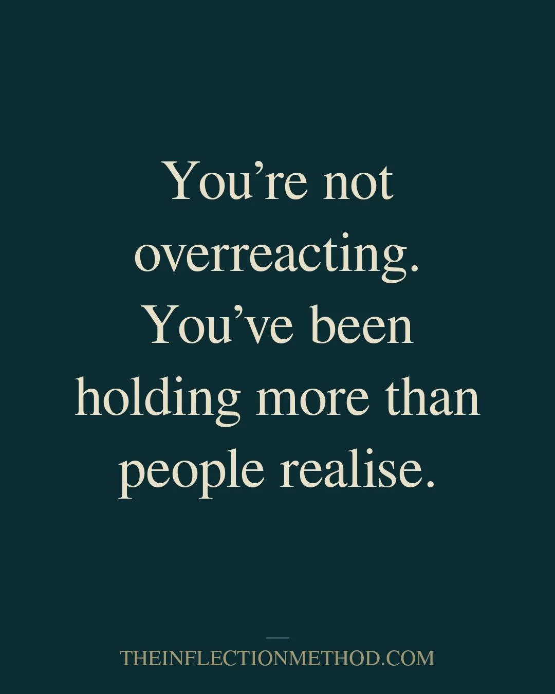The people around you see the capable, composed version. 

They don't see everything that goes into maintaining it.

#inflectionmethod #burnoutrecovery #executivewellness #selfleadership