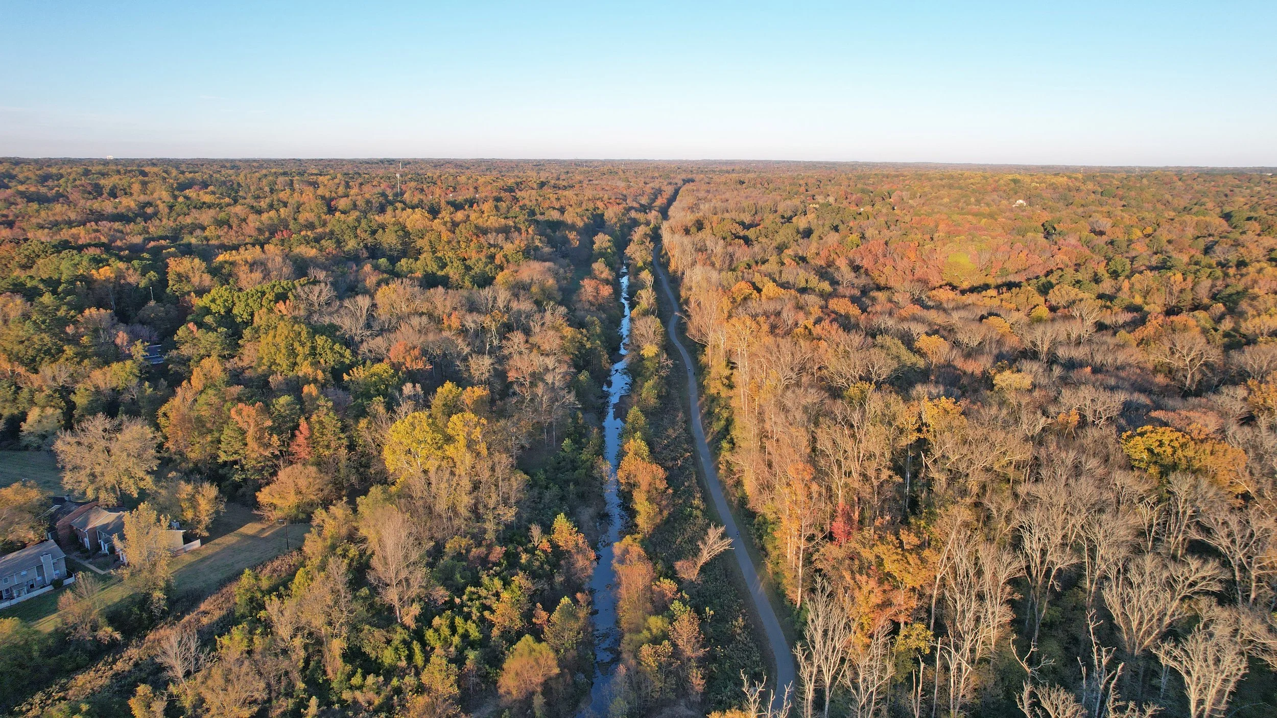 McAlpine Creek Greenway in Fall