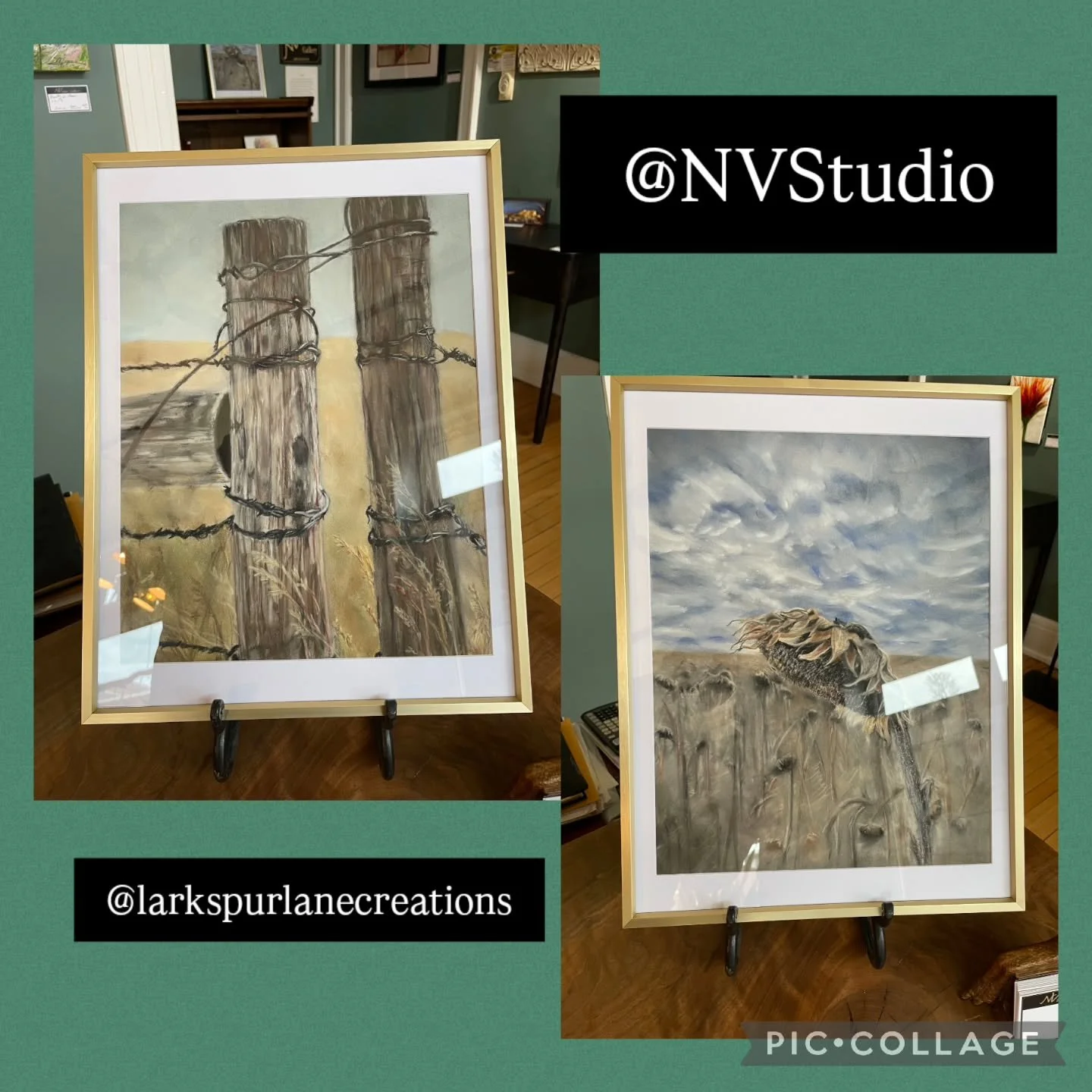 It was a hard decision for me as to whether I should keep these two paintings or sell them. 
They are two of my favorites, but now that I've decided, I hope they find a good home.