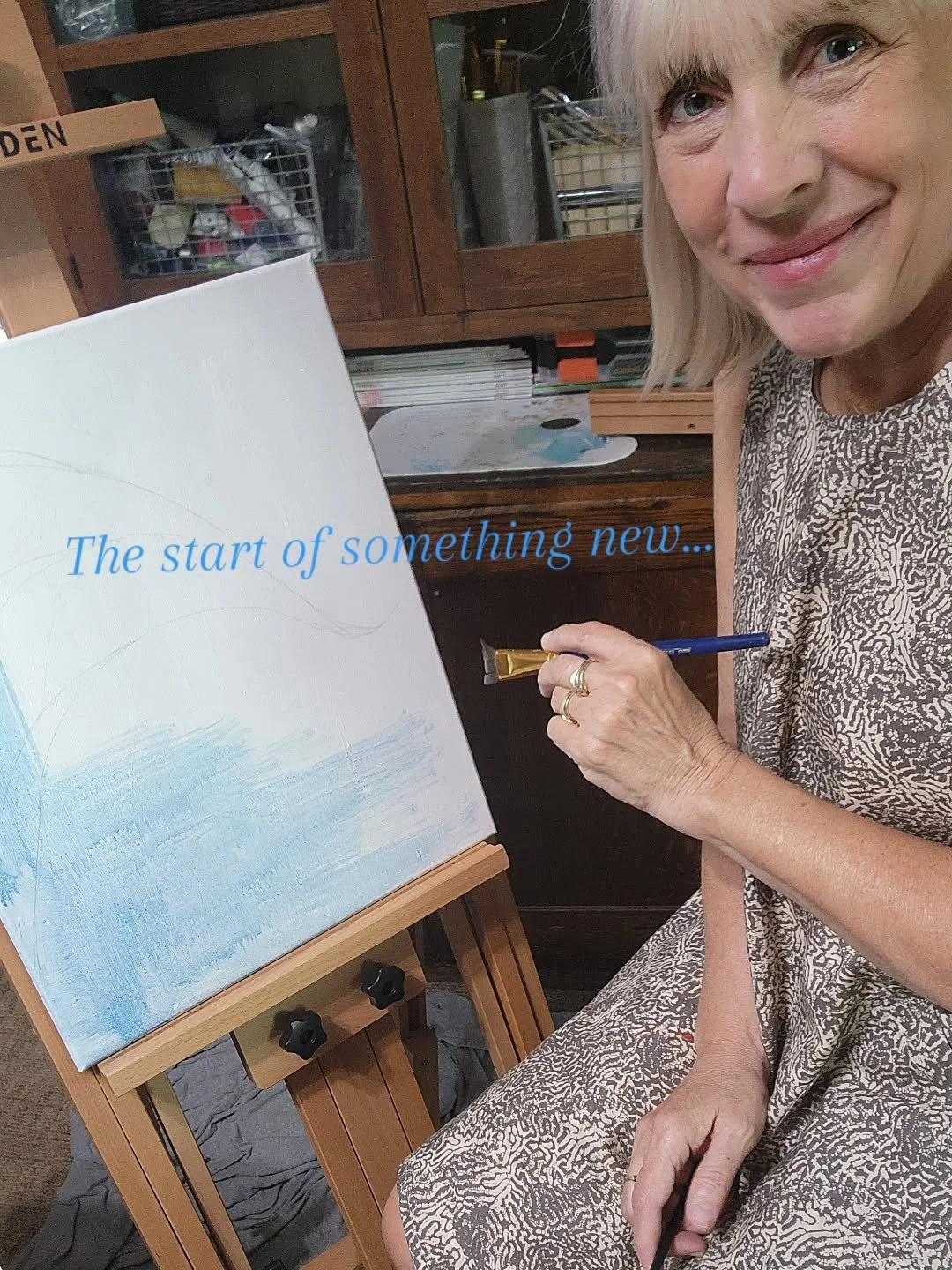 I'm working on an abstract painting today, and no, it may not make sense to anyone but me, but that's okay!