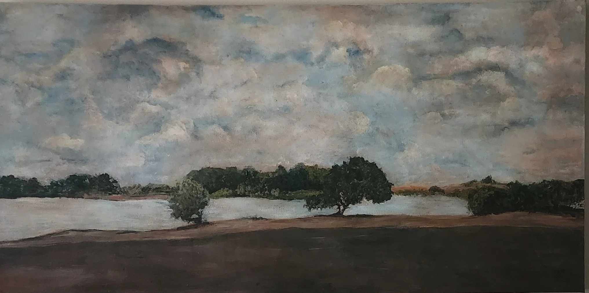 Willow Lake - Acrylic Painting