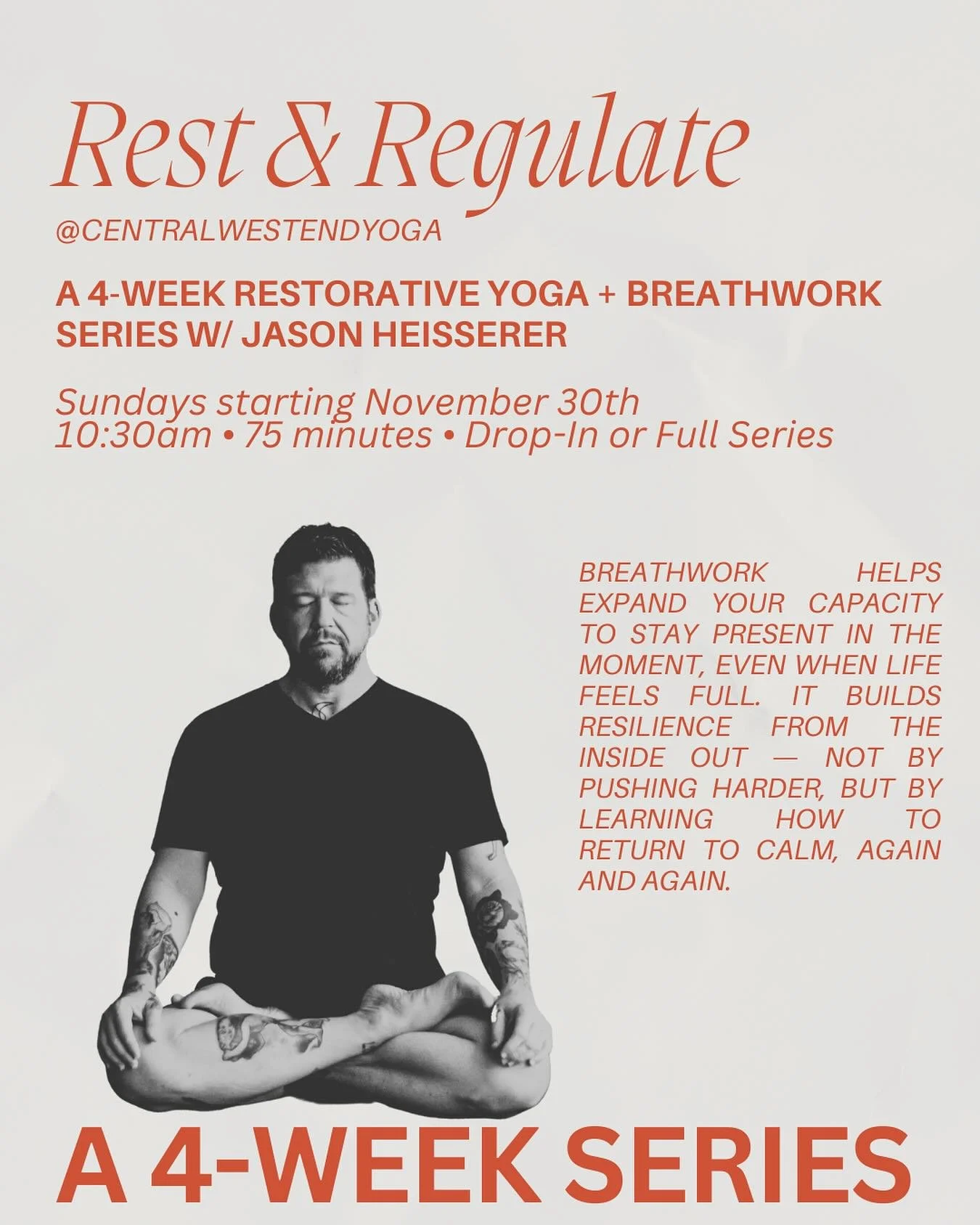 A weekly exhale. A gift to your nervous system. 🤎

This series is your invitation to slow down &mdash; to breathe in a way that truly supports you, even in the heart of the holiday season. ✨

Starting Sunday, November 30th &mdash; 10:30AM &mdash; Ja