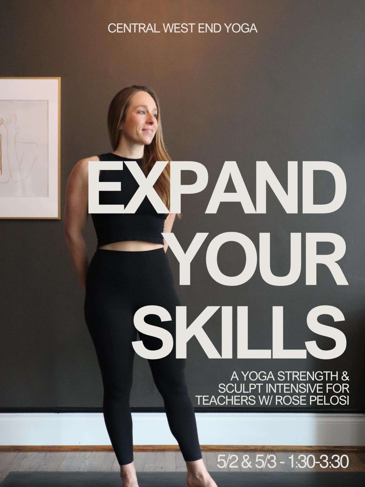 This is a two-day Yoga Sculpt training for certified yoga teachers, led by Rose Pelosi ⚡️ designed for those ready to expand their teaching into something stronger, smarter, and more dynamic.

Saturday, May 2nd &amp; Sunday May 3rd from 1:30-3:30.

T