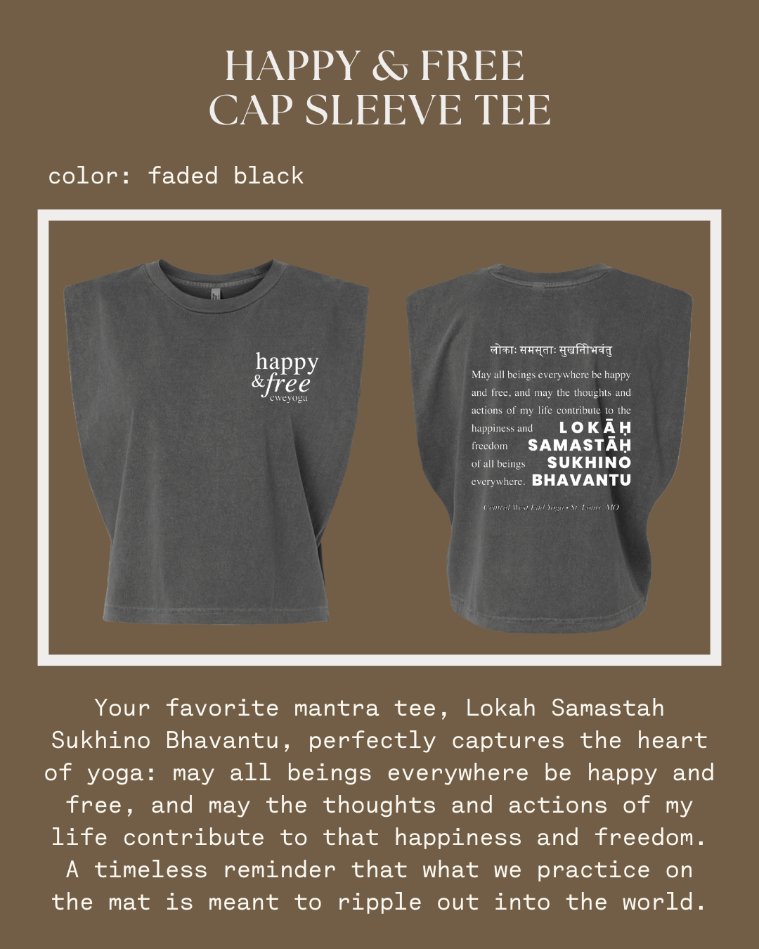 Happy & Free Cap Sleeve T (select sizes currently out of stock)