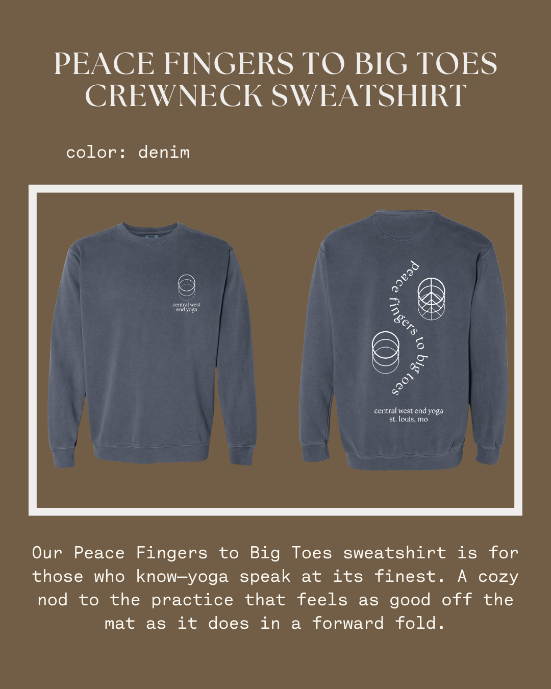 Peace Fingers to Big Toes Crewneck Sweatshirt