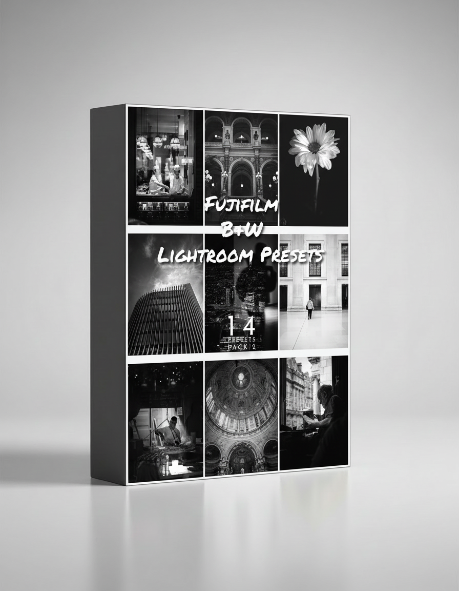 14 Fujifilm B&W Lightroom Presets