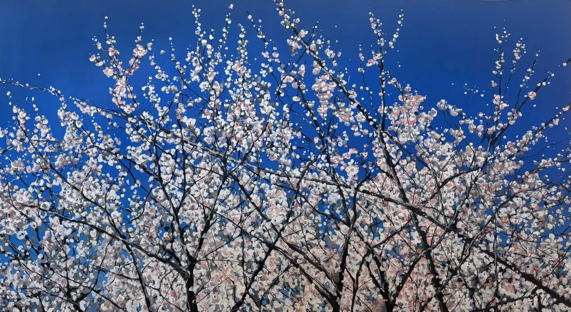 Blossom in Blue, 42" x 79", oil on canvas