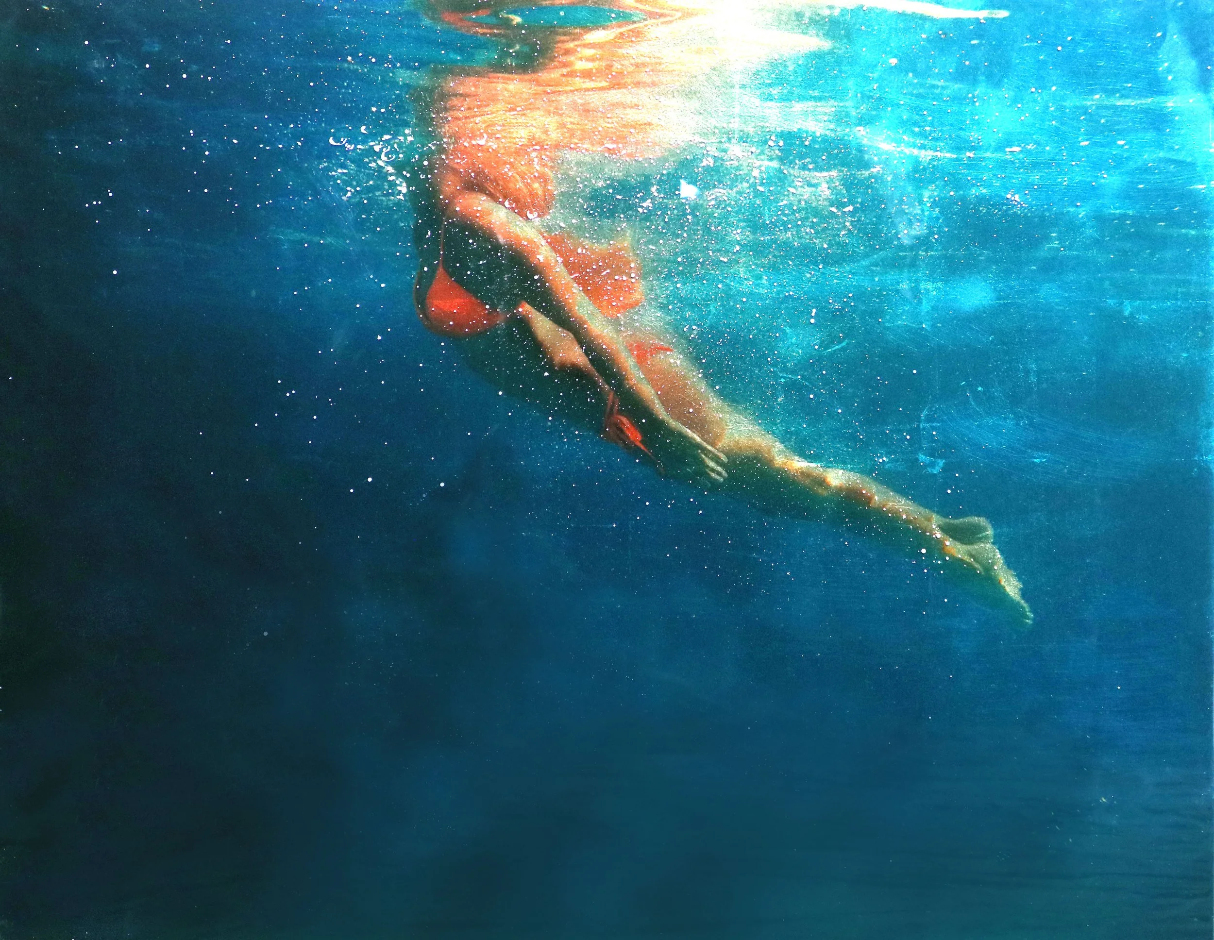 A Gentle Peek Above, 33" x 41"
