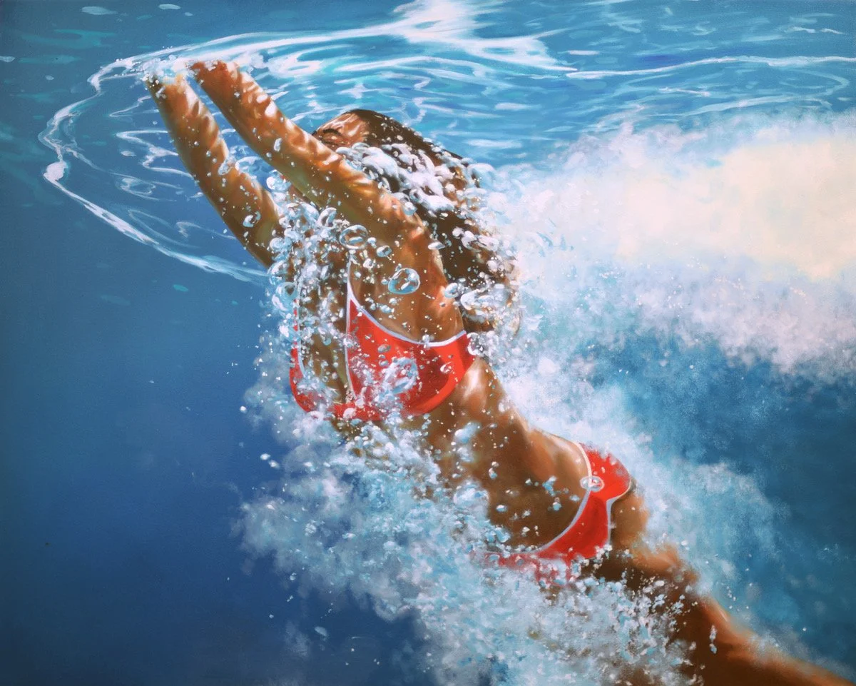 Surfacing Back, 48"x60", Oil on Canvas