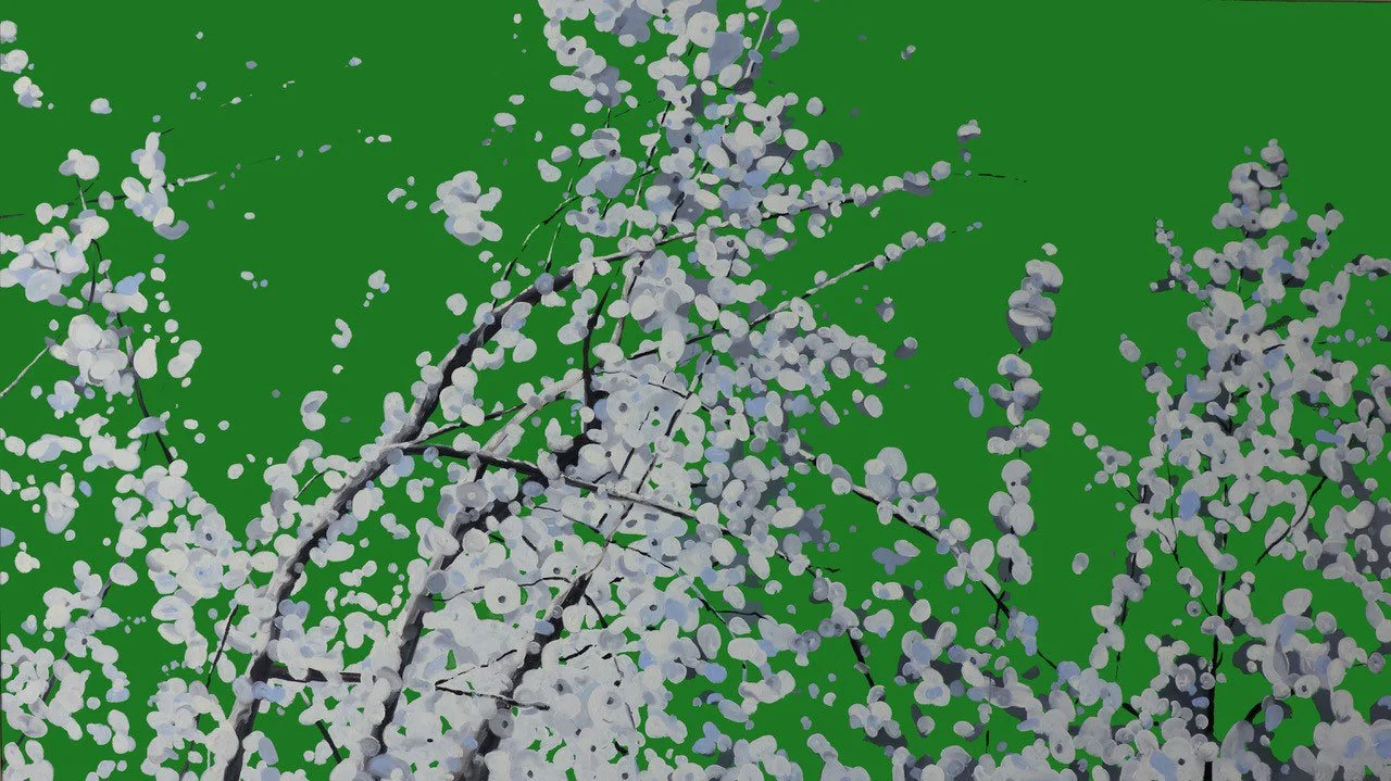 Spring, 42" x 78", Acrylic and Oil on Canvas