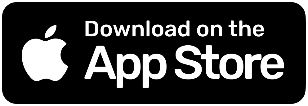 Black button with white text and Apple logo that says "Download on the App Store"