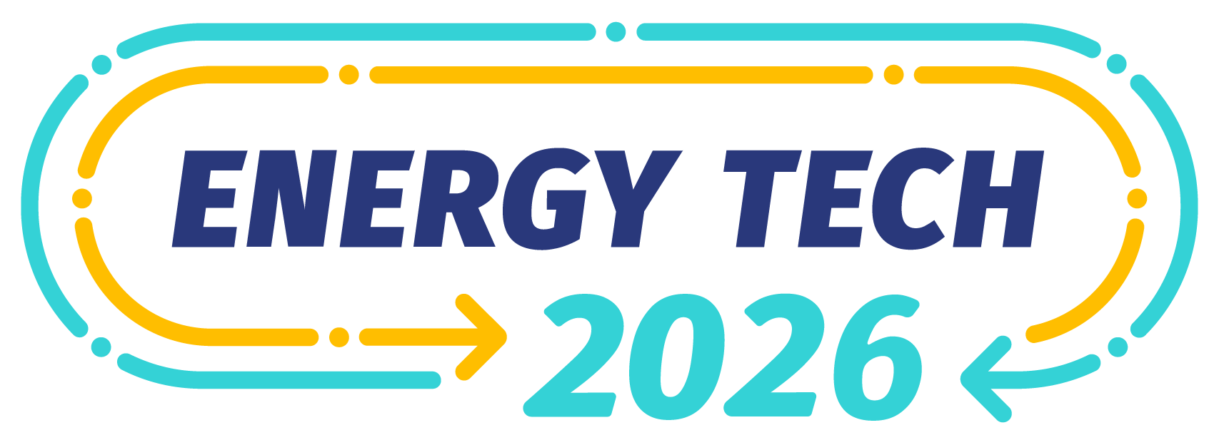 Logo for Energy Tech 2026 conference with arrows and colorful lines.