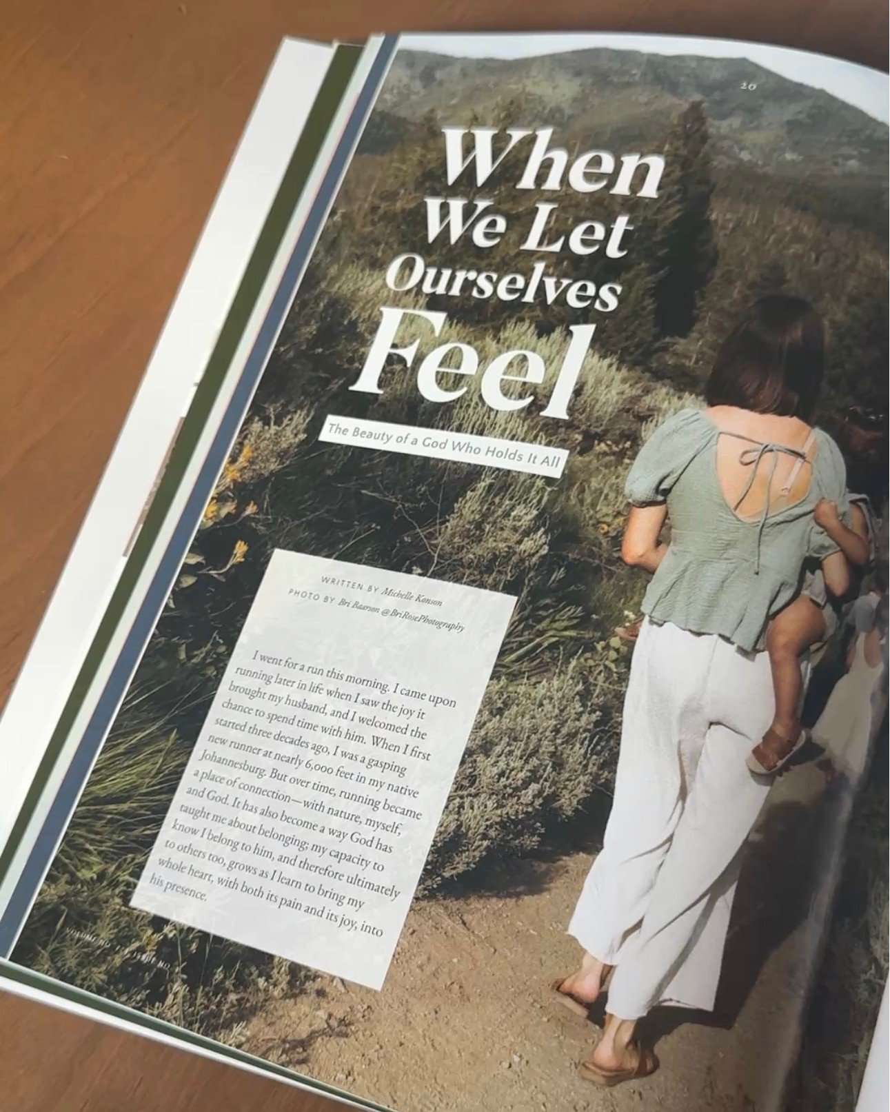"For years I believed numbing protected me, but it also cut me off from joy.
If we numb pain, we numb beauty too. Our hearts don&rsquo;t get to choose &agrave; la carte what to feel.
I am learning that unless we feel the depths, we cannot fully 