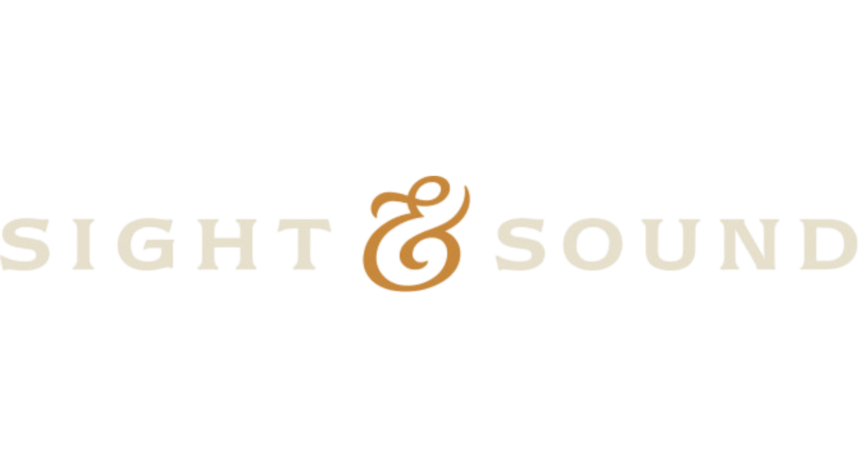 Logo for Sight & Sound with the words "SIGHT" and "SOUND" separated by an ornate ampersand symbol.