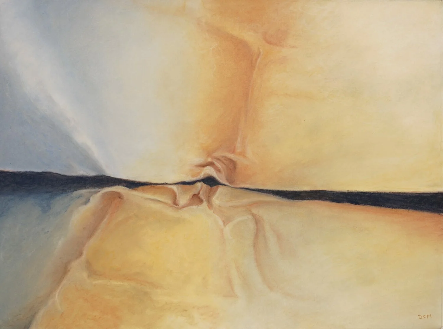 Best Still Life Painting, Dennis Murphy "Arrugado" “I enjoy the simple focus on texture and the use of the picture plane.  The close view of the wrinkle forms presents a playful pattern of shapes that evoke an imaginary landscape.”