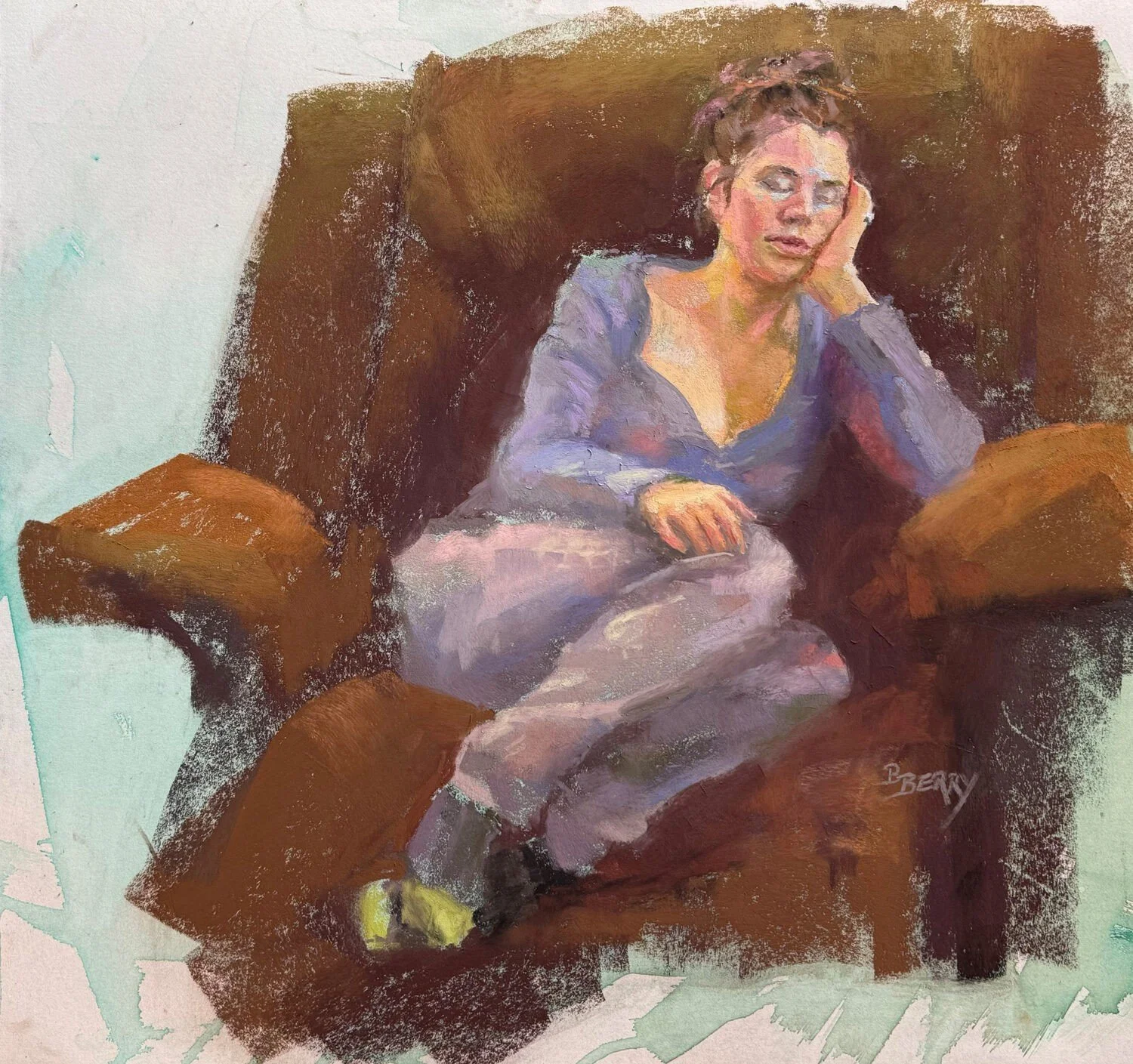 Best in Show 
Barbara Berry, “Outta Gas” 

“The artist shows impressive control here, capturing the image with economy and restraint. Laying down pastel in a single stroke — and trusting it — is no small feat, and reflects a genuine mastery of the me