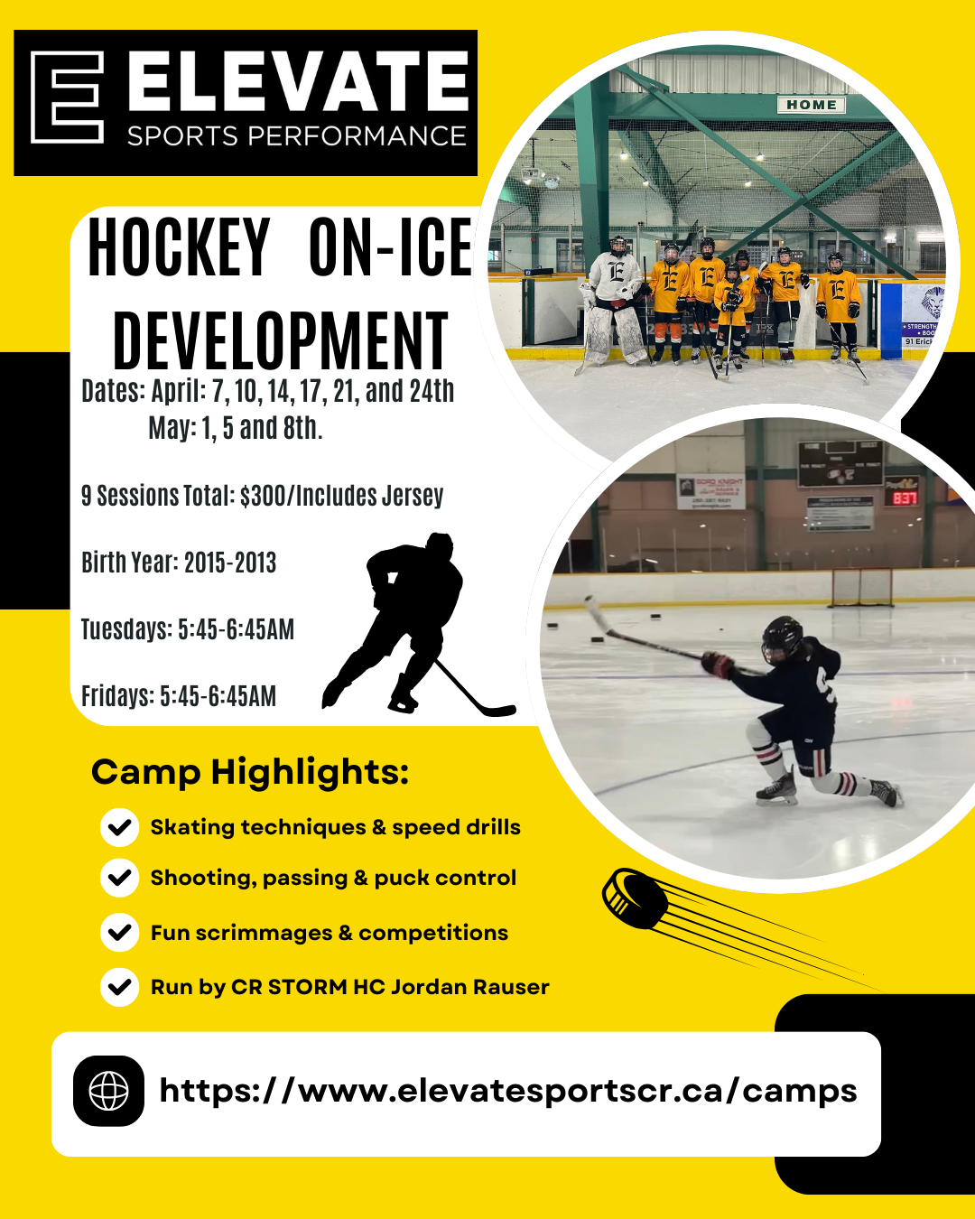 Spring On-ice Development Sessions (2013-2015 Born Players)