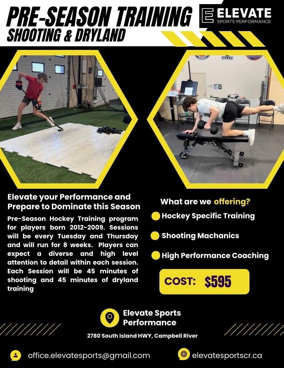 Pre-season Hockey Training / 8-week Program (8 players maximum)