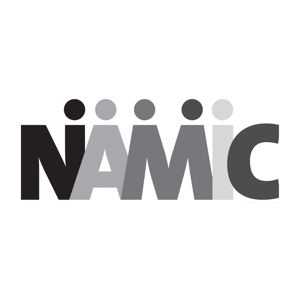 The word 'NAMES' rendered in stylized 3D letters with black, gray, and green colors on a black background.