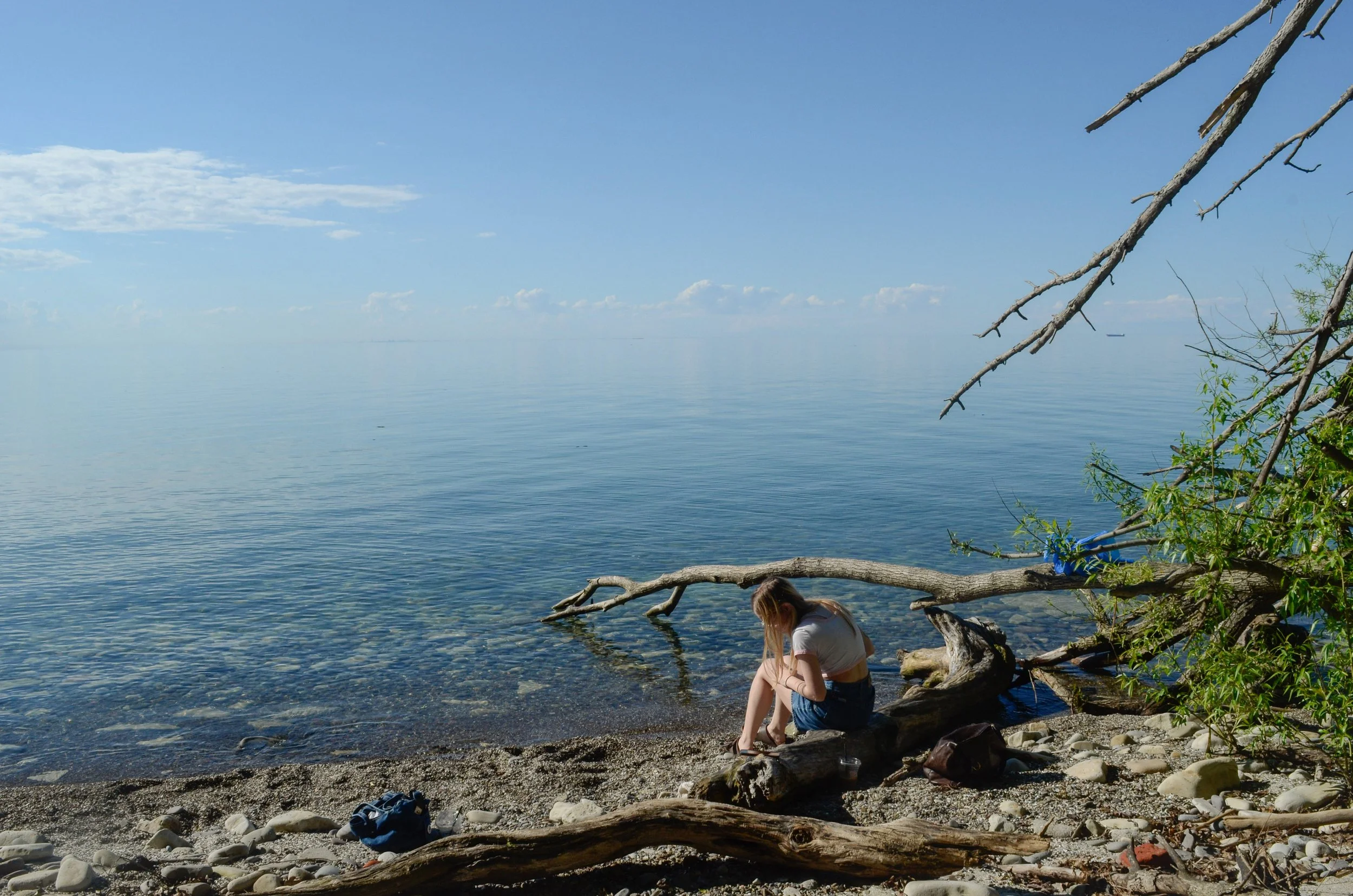 Linda Pearson sits at Fort Niagara State Park in Youngstown, N.Y. on May 25, 2025.