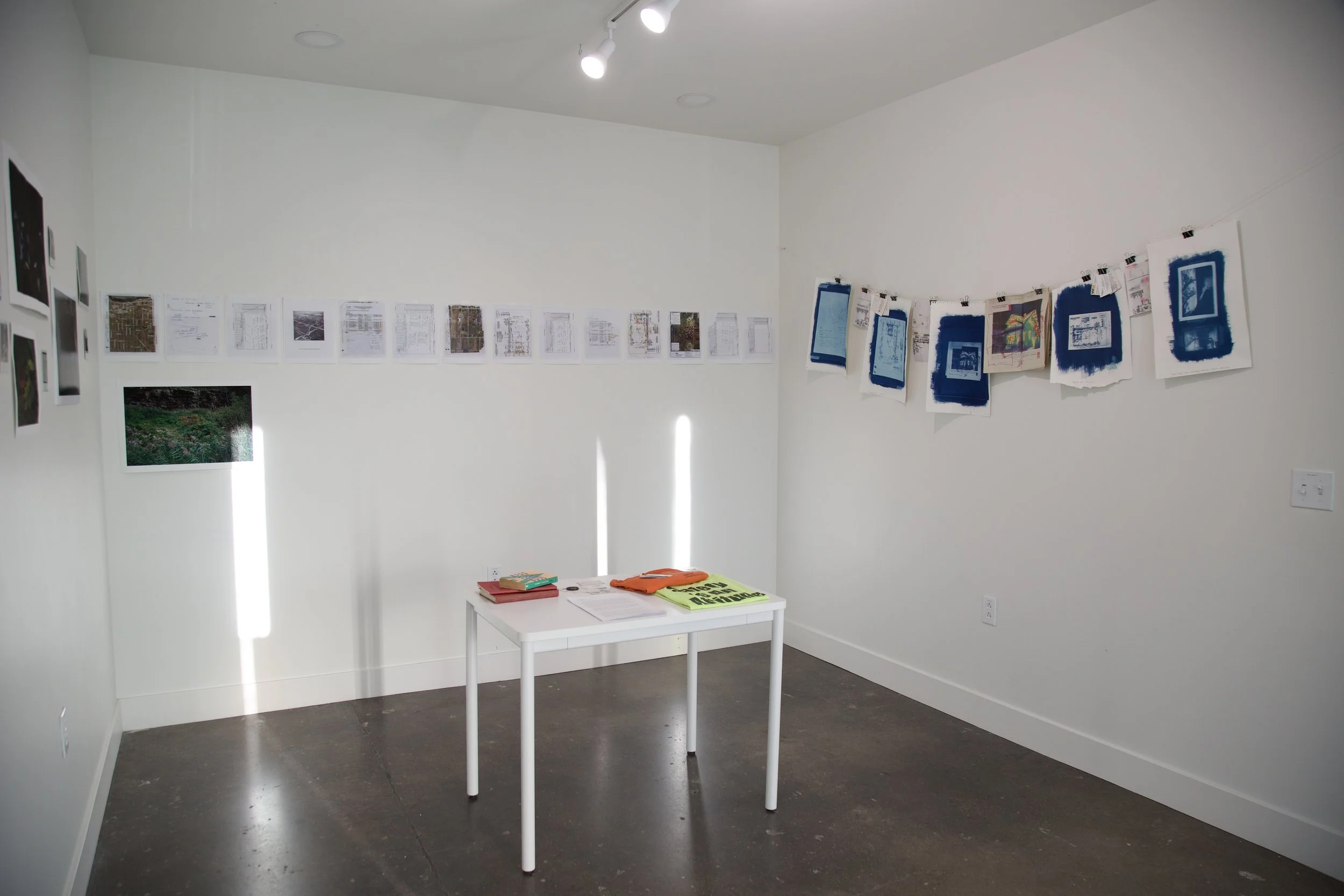 Installation at Visual Studies Workshop in Rochester, N.Y. Showcasing photographs and photo-sculptural interpretations of family ephemera made during my 3-month residency at Visual Studies Workshop. 