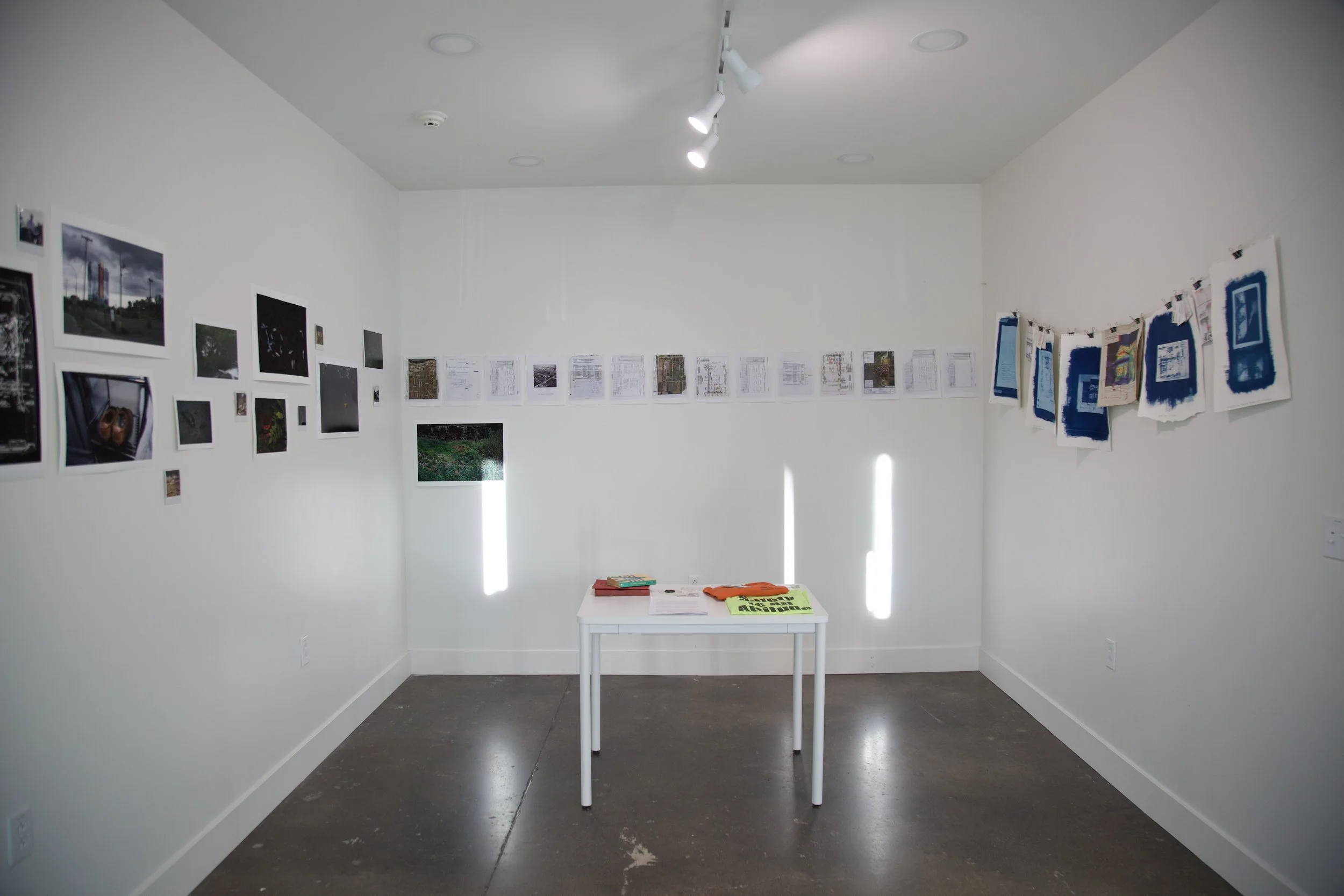 Installation at Visual Studies Workshop in Rochester, N.Y. Showcasing photographs and photo-sculptural interpretations of family ephemera made during my 3-month residency at Visual Studies Workshop. 