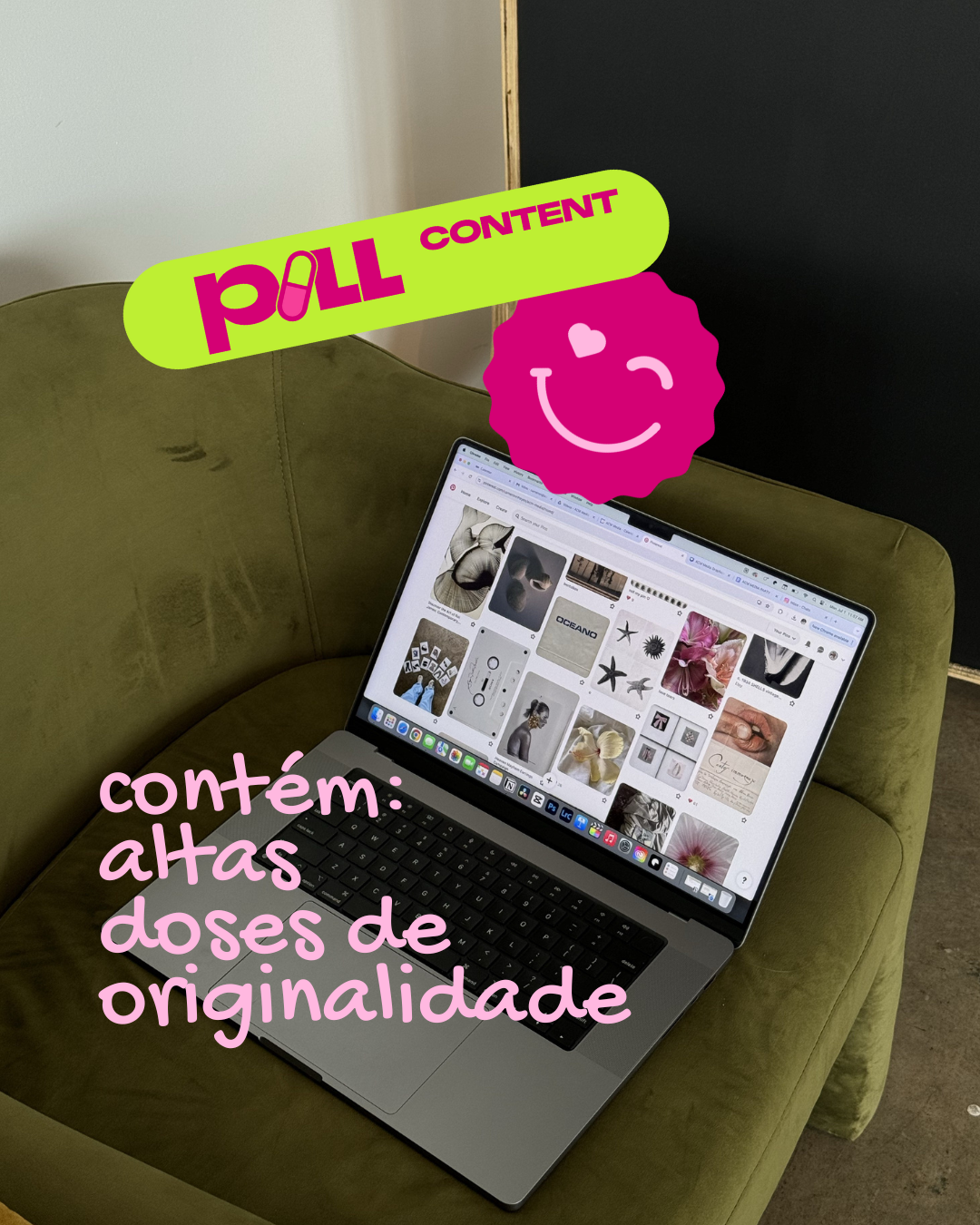 exemplo de post com a identidade visual pill content