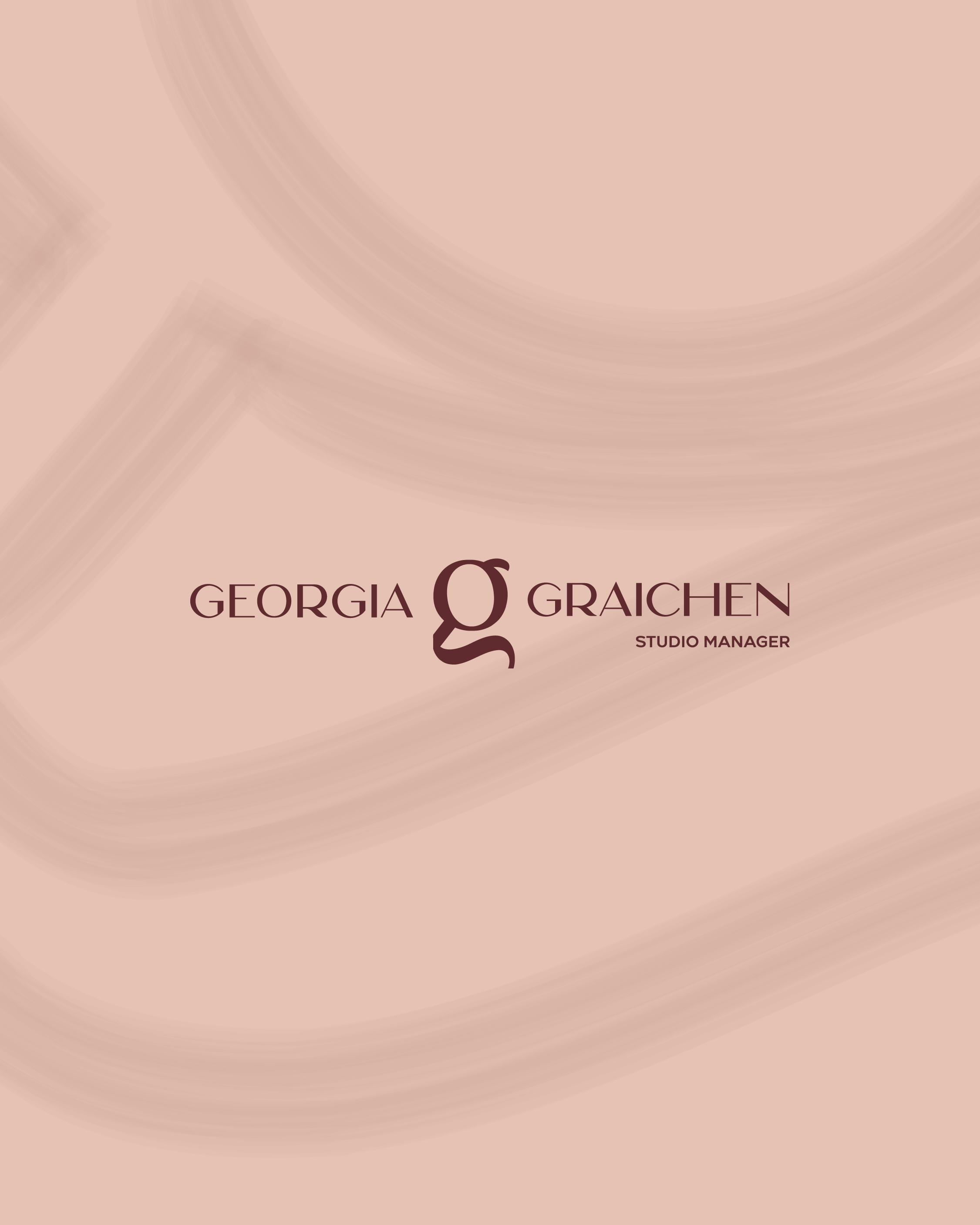 logotipo e textura da marca Georgia Graichen.