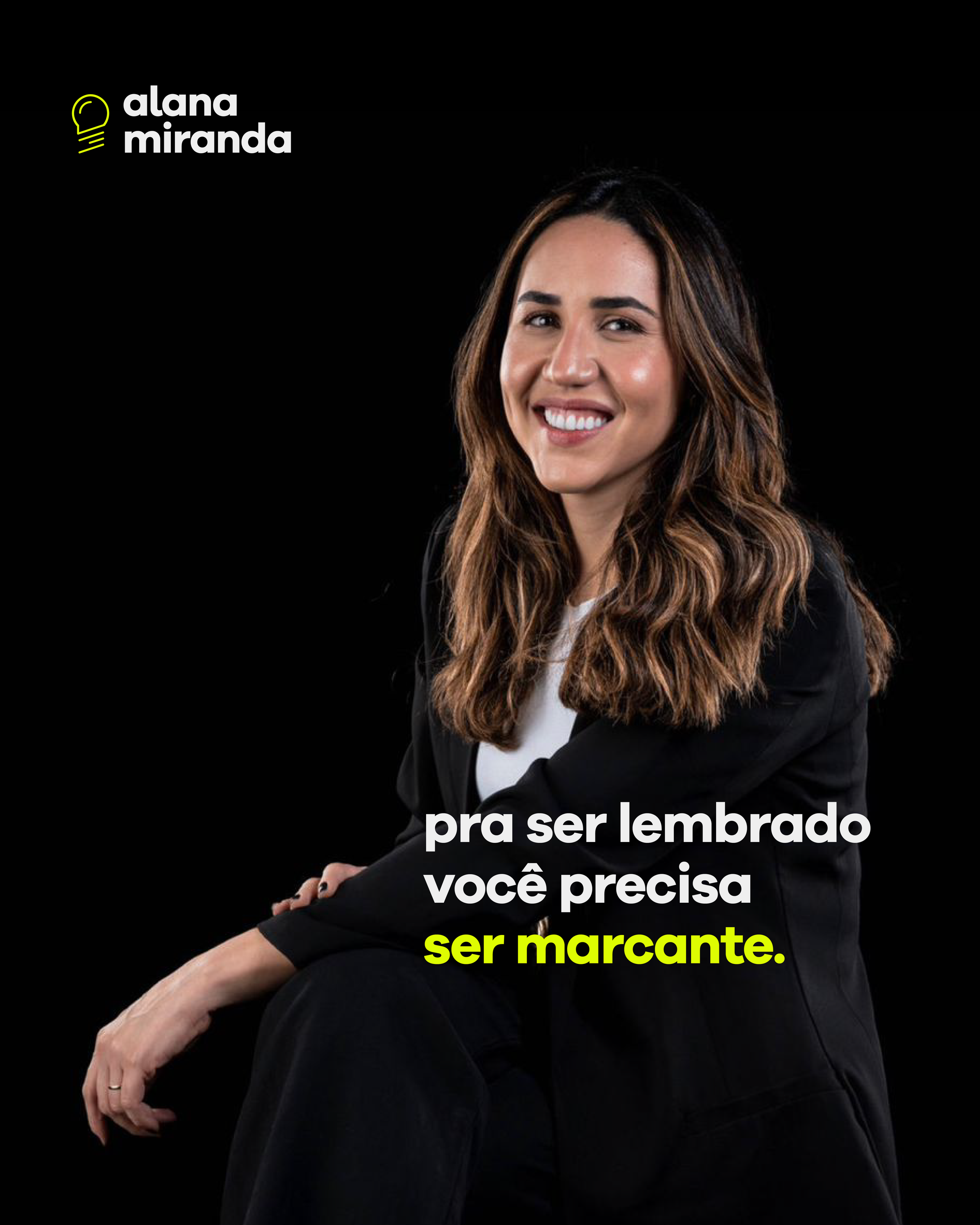 arte para redes sociais com a identidade visual da marca Alana Miranda