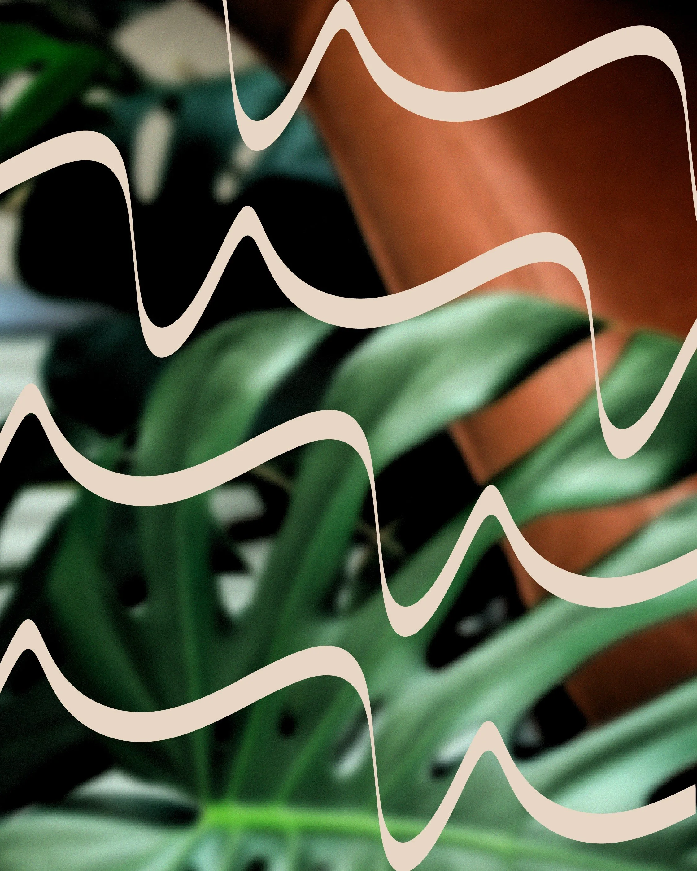 Símbolo e padrão da marca - "M" desenhado em ondas