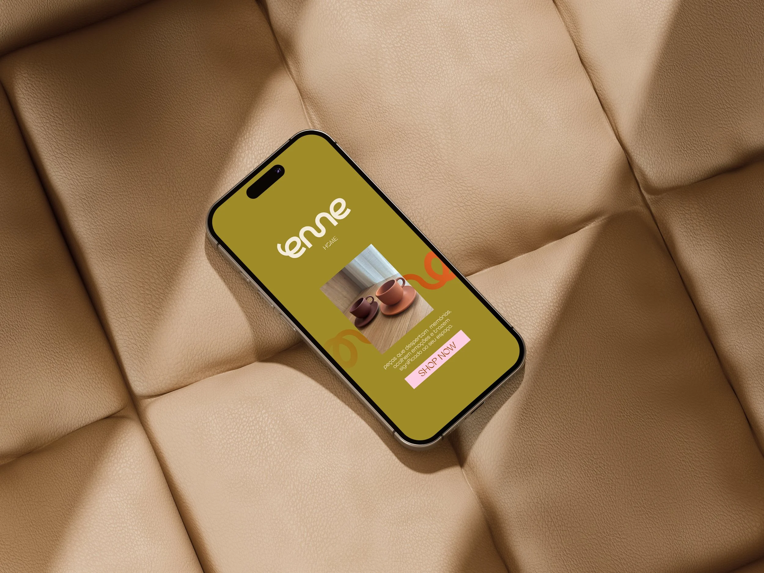 mockup story eme home em paleta de cor outono quente