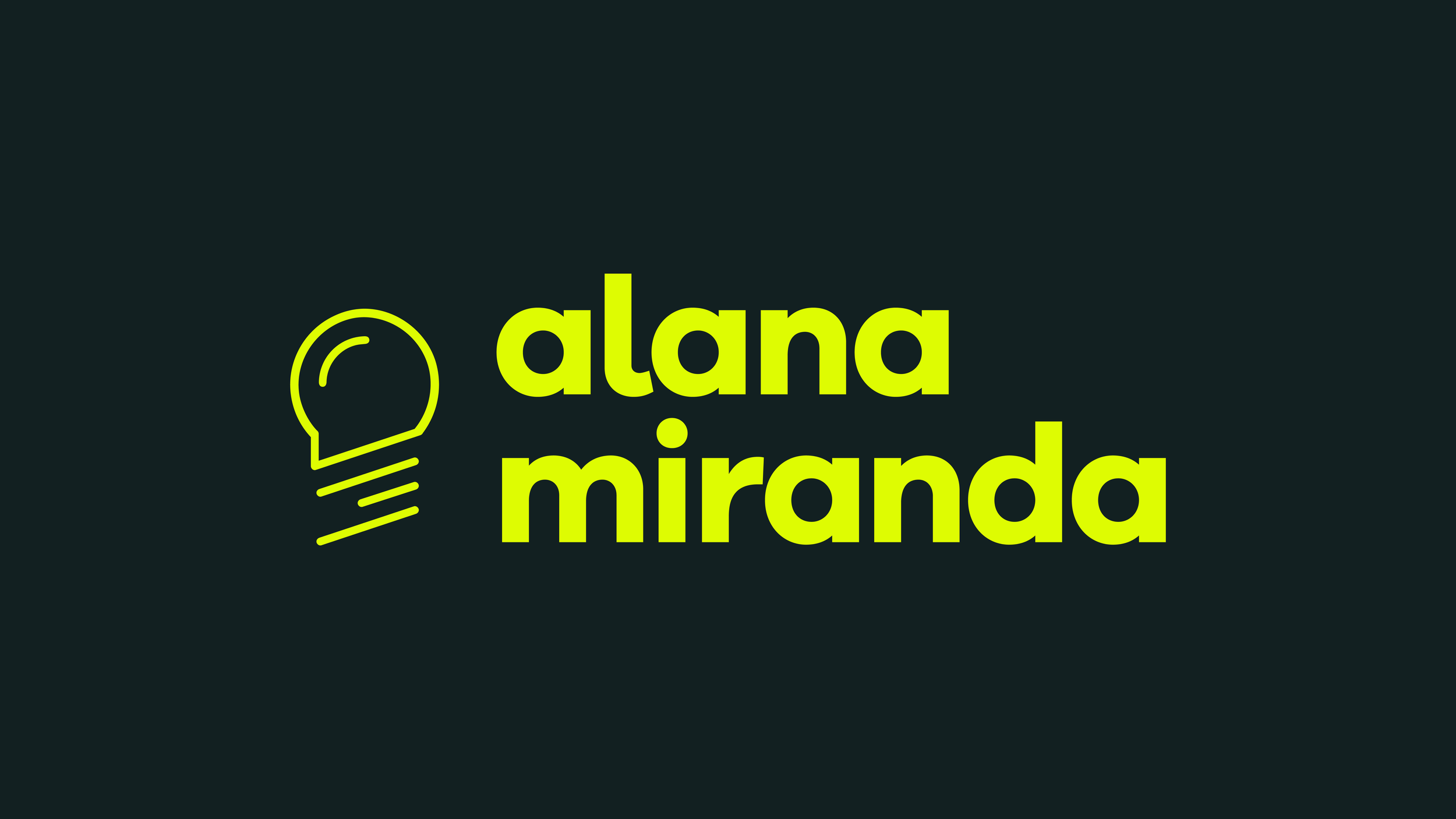 Logo Alana Miranda (ícone e tipografia) 