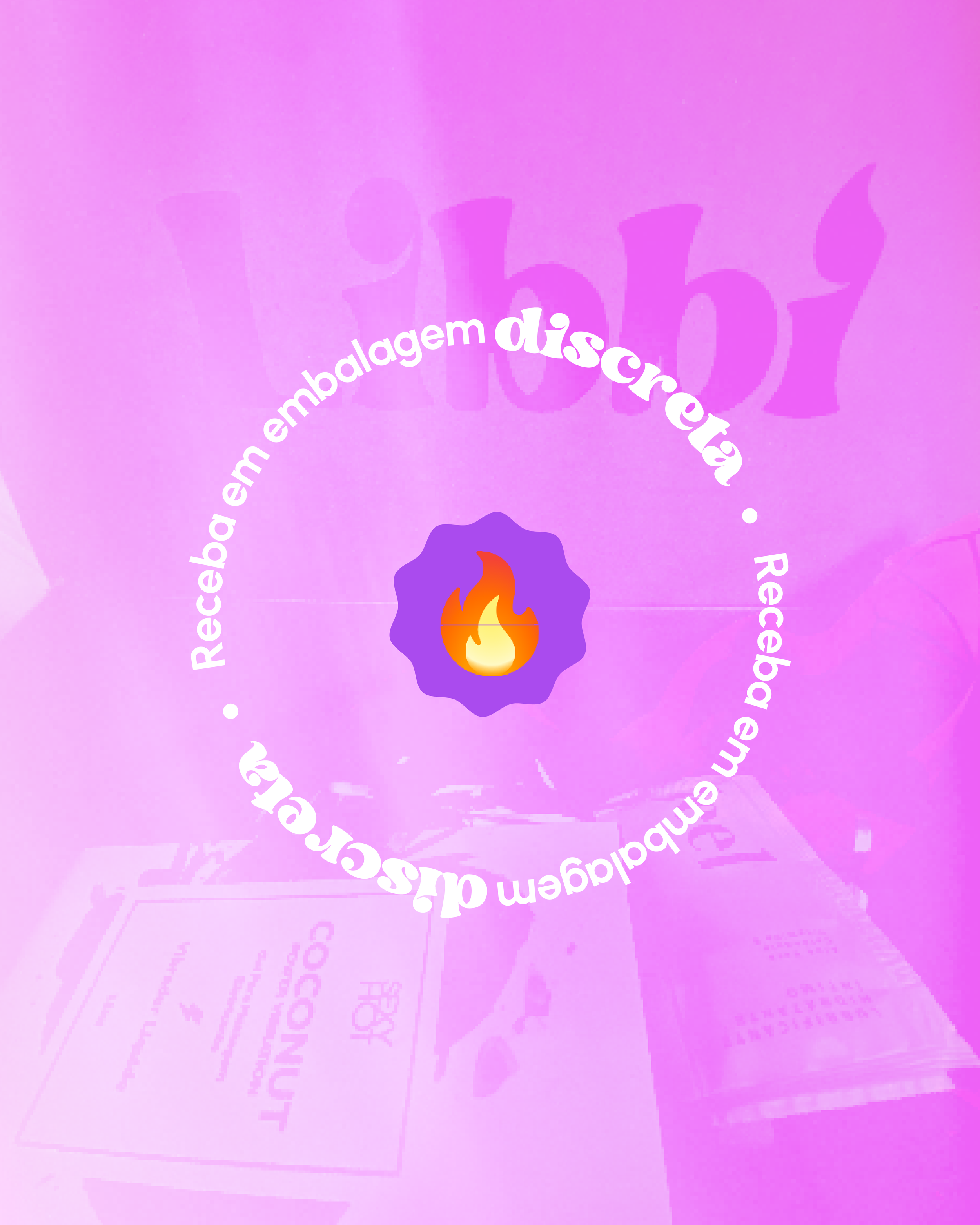 card de rede social libbi, informando que vem em embalagem discreta