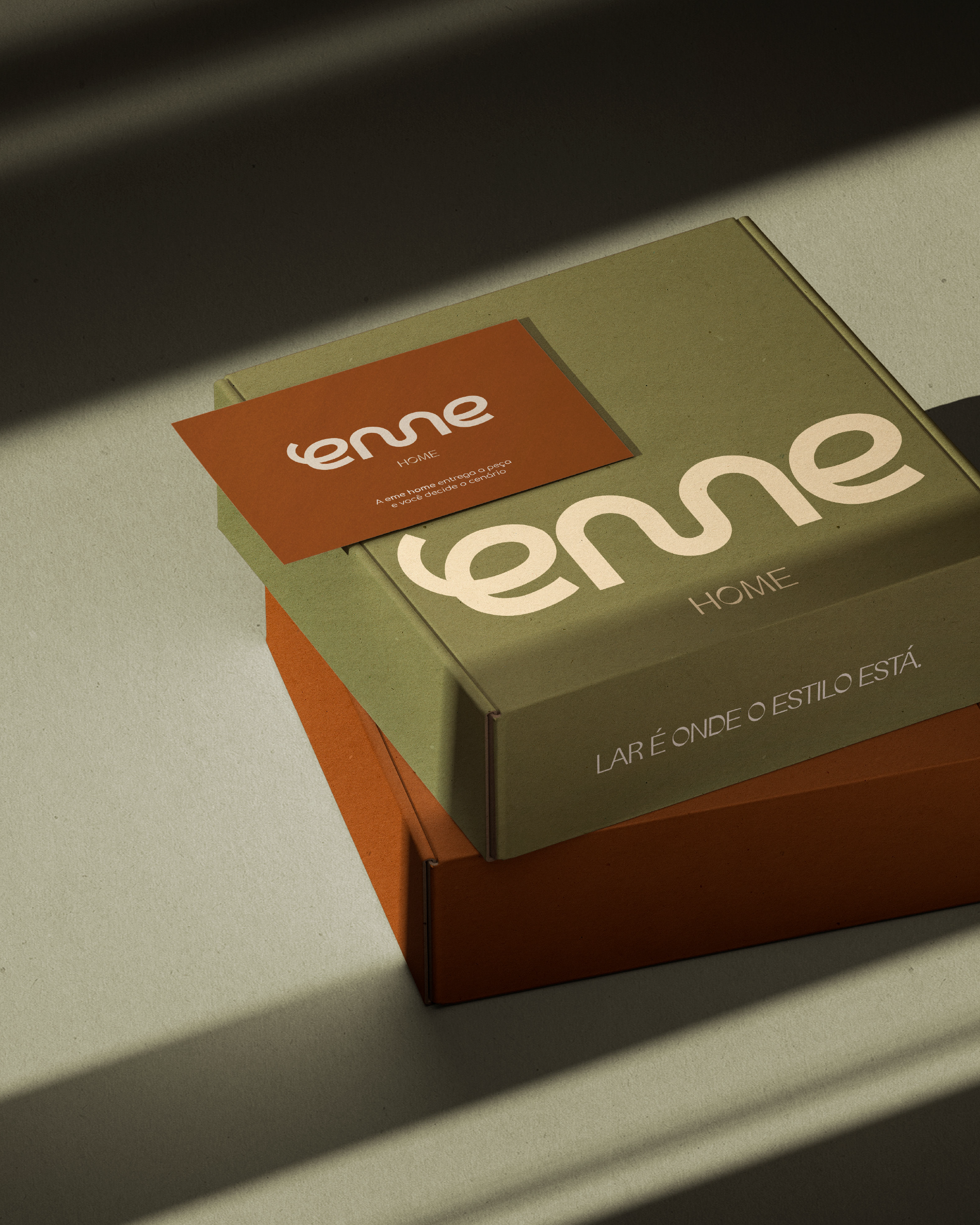 caixa home em paleta de cor outono quente