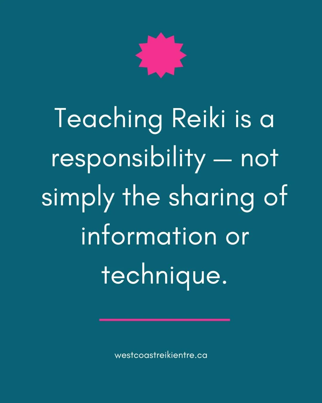 Practice and teaching are different roles

A personal Reiki practice is, at its heart, a private relationship &mdash; one that unfolds quietly through experience, attention, and time.

Teaching shifts that dynamic entirely.

The moment we begin teach