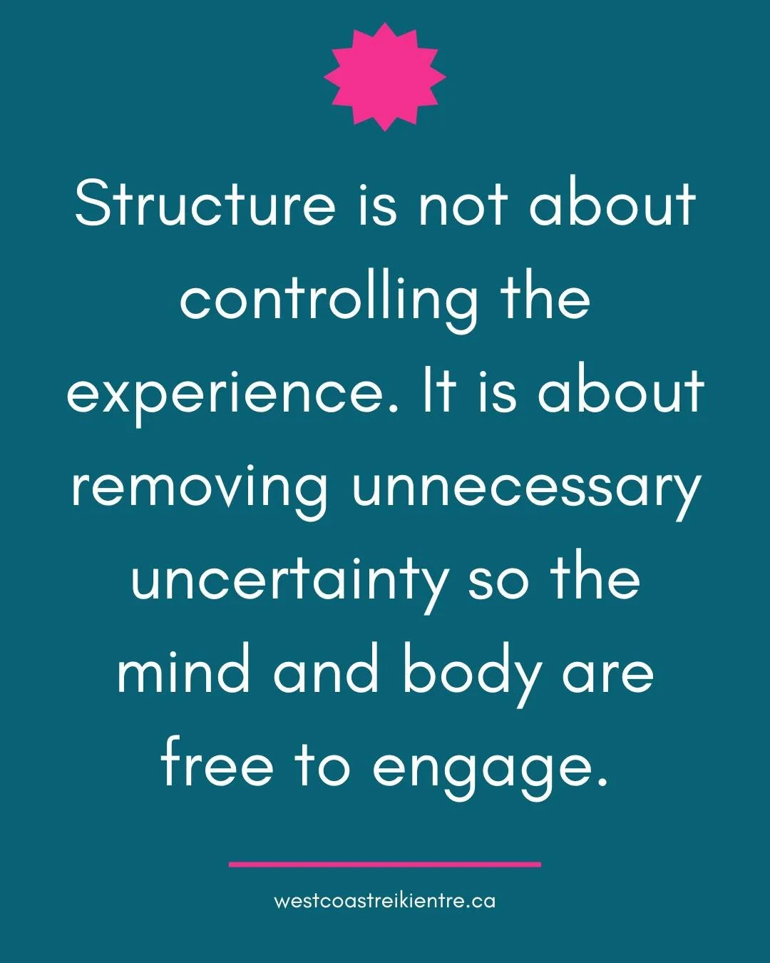 Structure reduces nervous system load

Structure is sometimes misunderstood as restrictive, especially in practices that value intuition and presence. Yet thoughtful structure does not confine experience &mdash; it supports it.

When people are left 