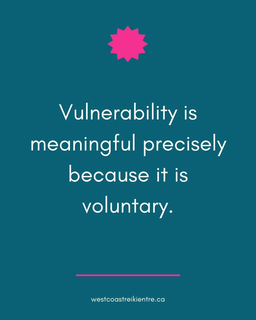 Forced vulnerability backfires because vulnerability cannot be accelerated.

When individuals feel encouraged &mdash; directly or indirectly &mdash; to share more than they are ready to reveal, the nervous system often registers this as pressure rath