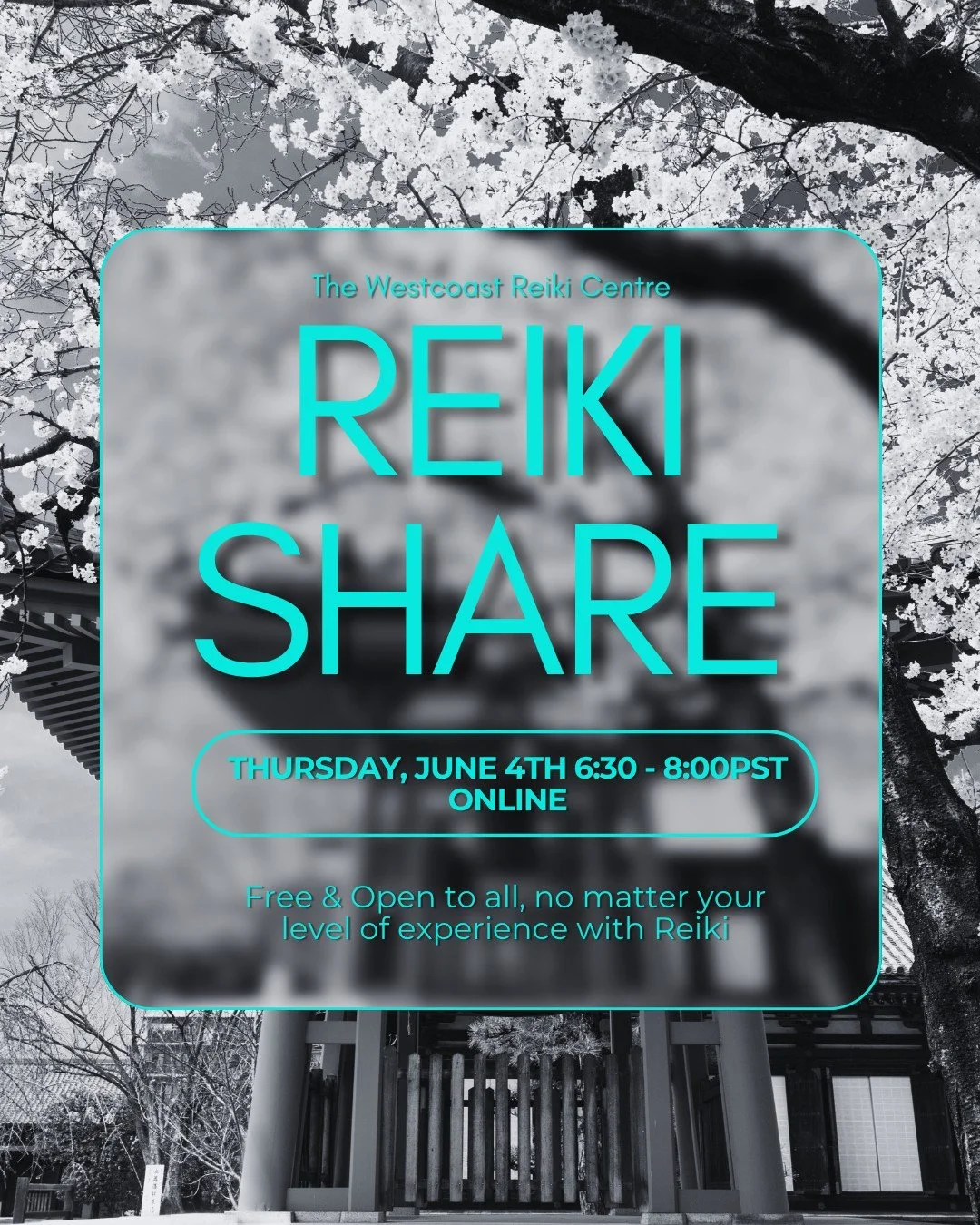 Our next Online Reiki Share is happening this Thursday, June 4th from 6:30&ndash;8:00 pm PST.

These free shares take place on the first Thursday of every month and are open to Reiki practitioners of all levels.

We'll begin with a short meditation, 
