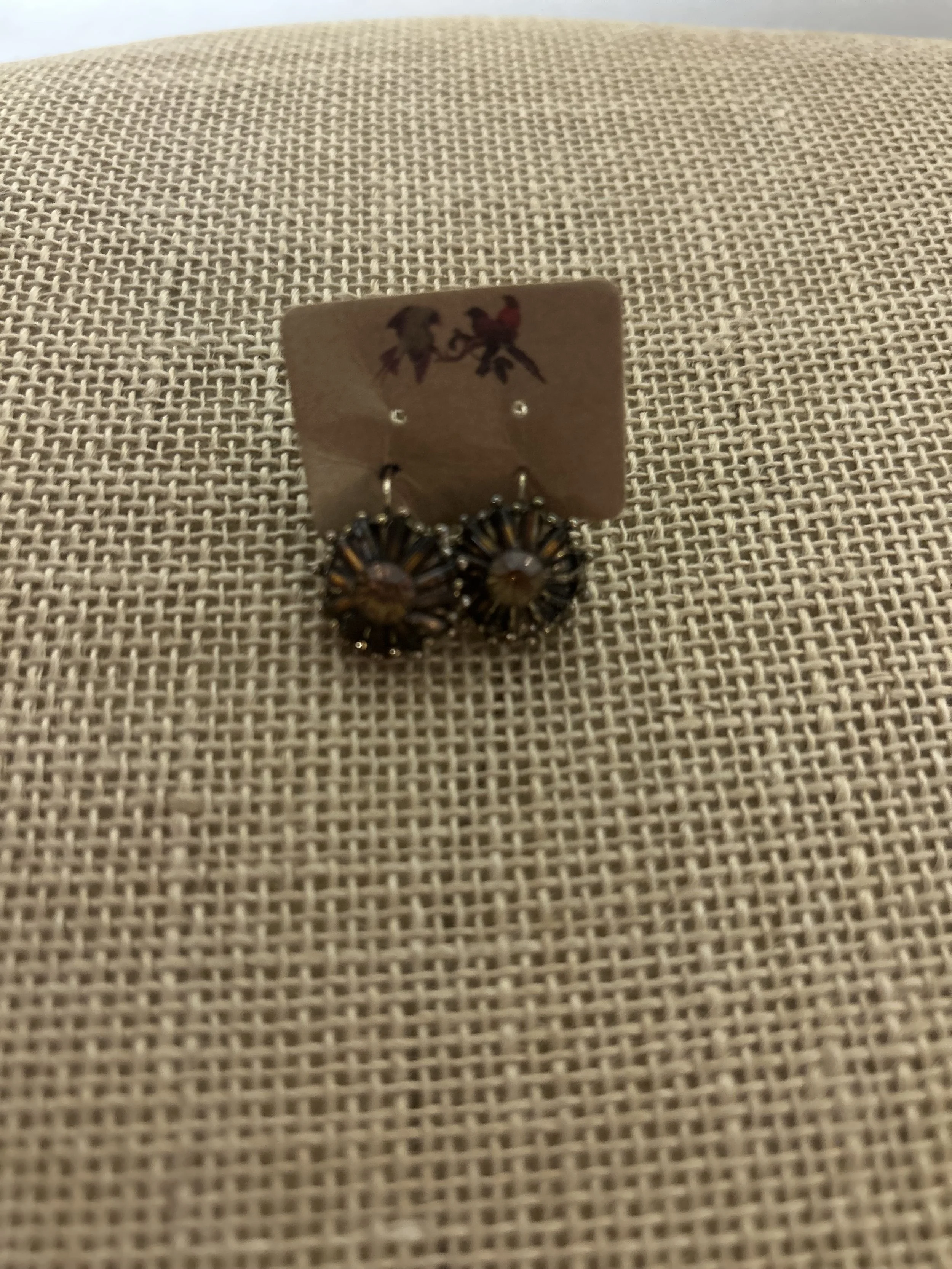 Brown tone stone earrings