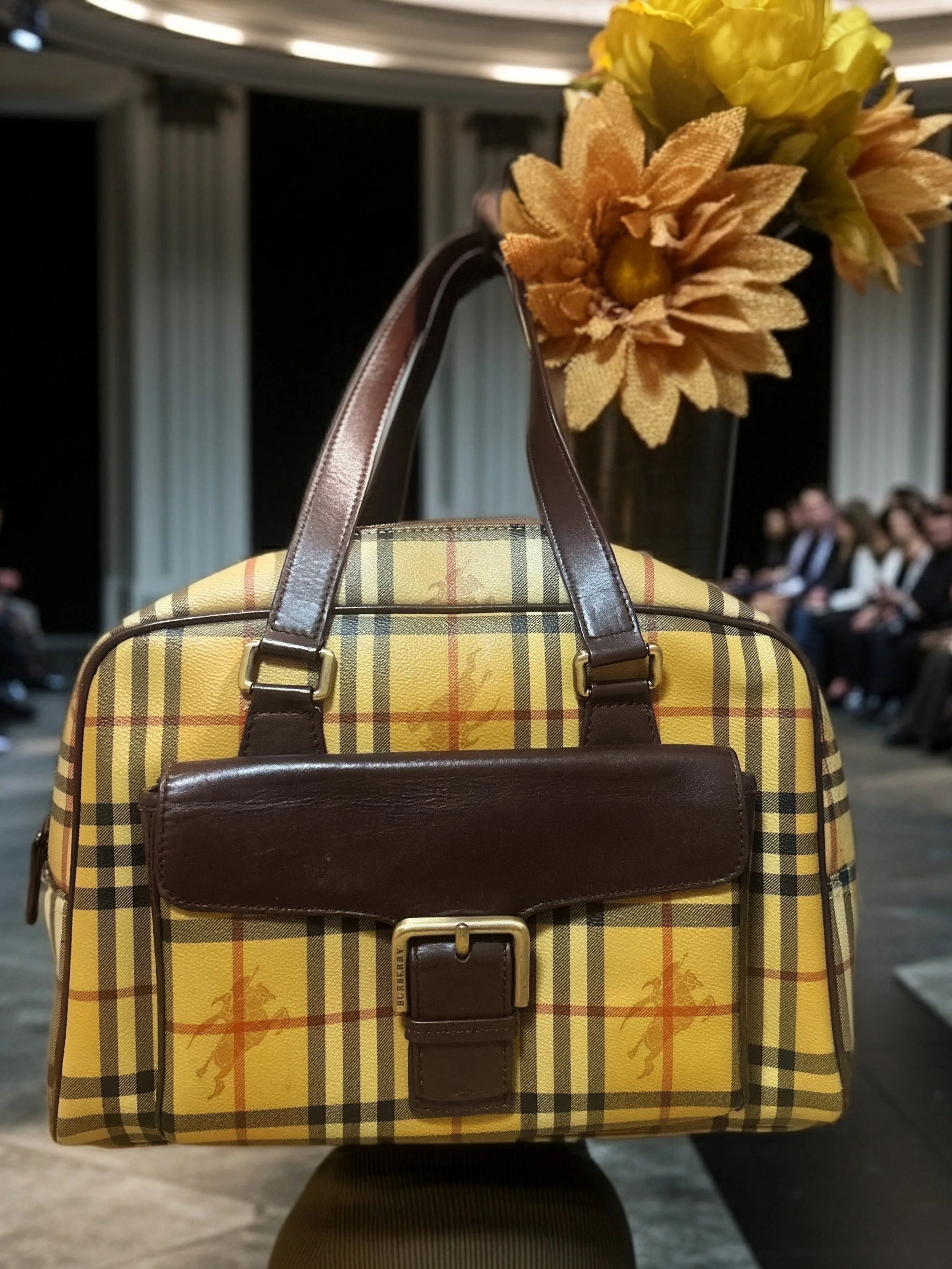 Burberry Haymarket Check Satchel