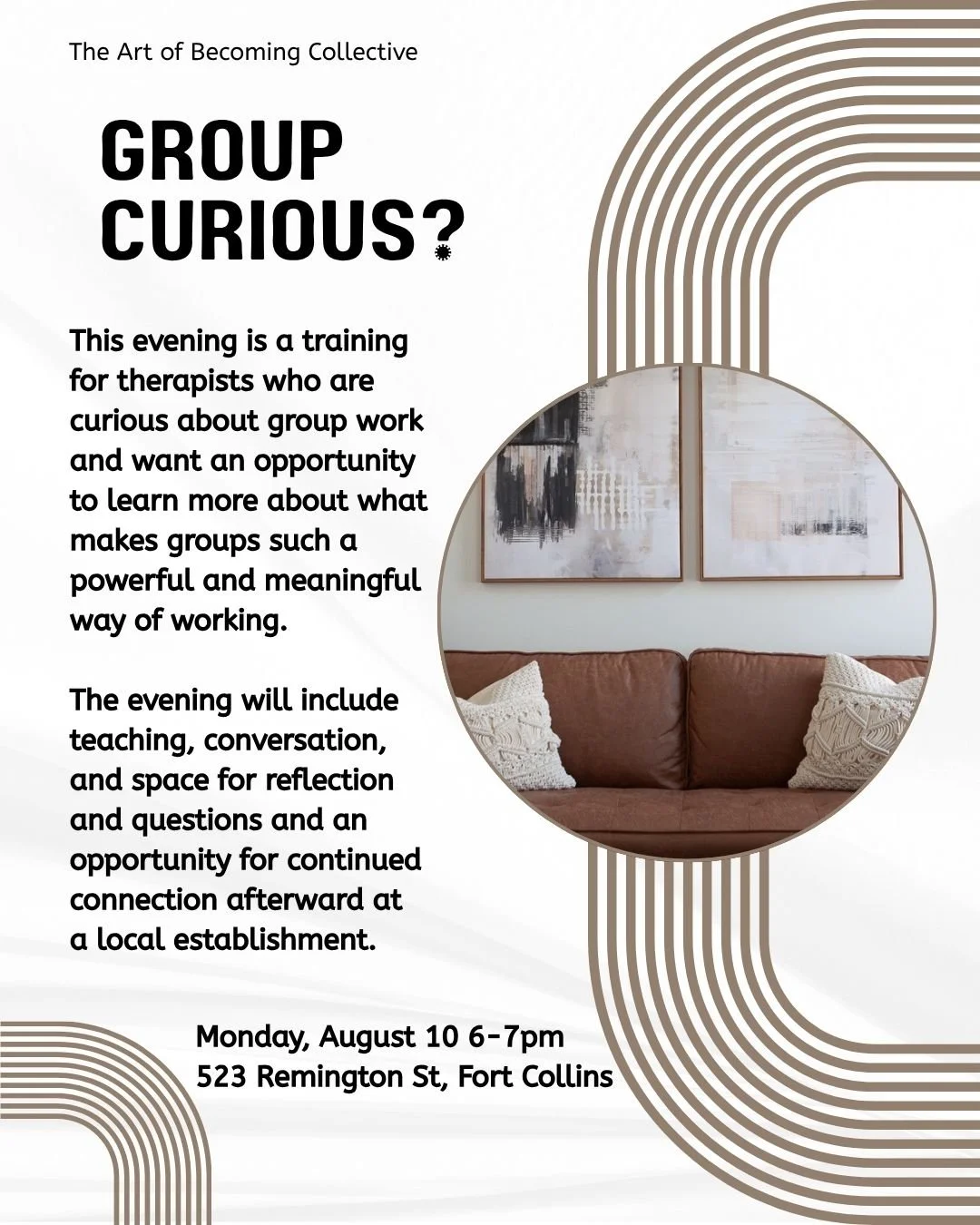 Group Curious? An Evening for Therapists Interested in Groups