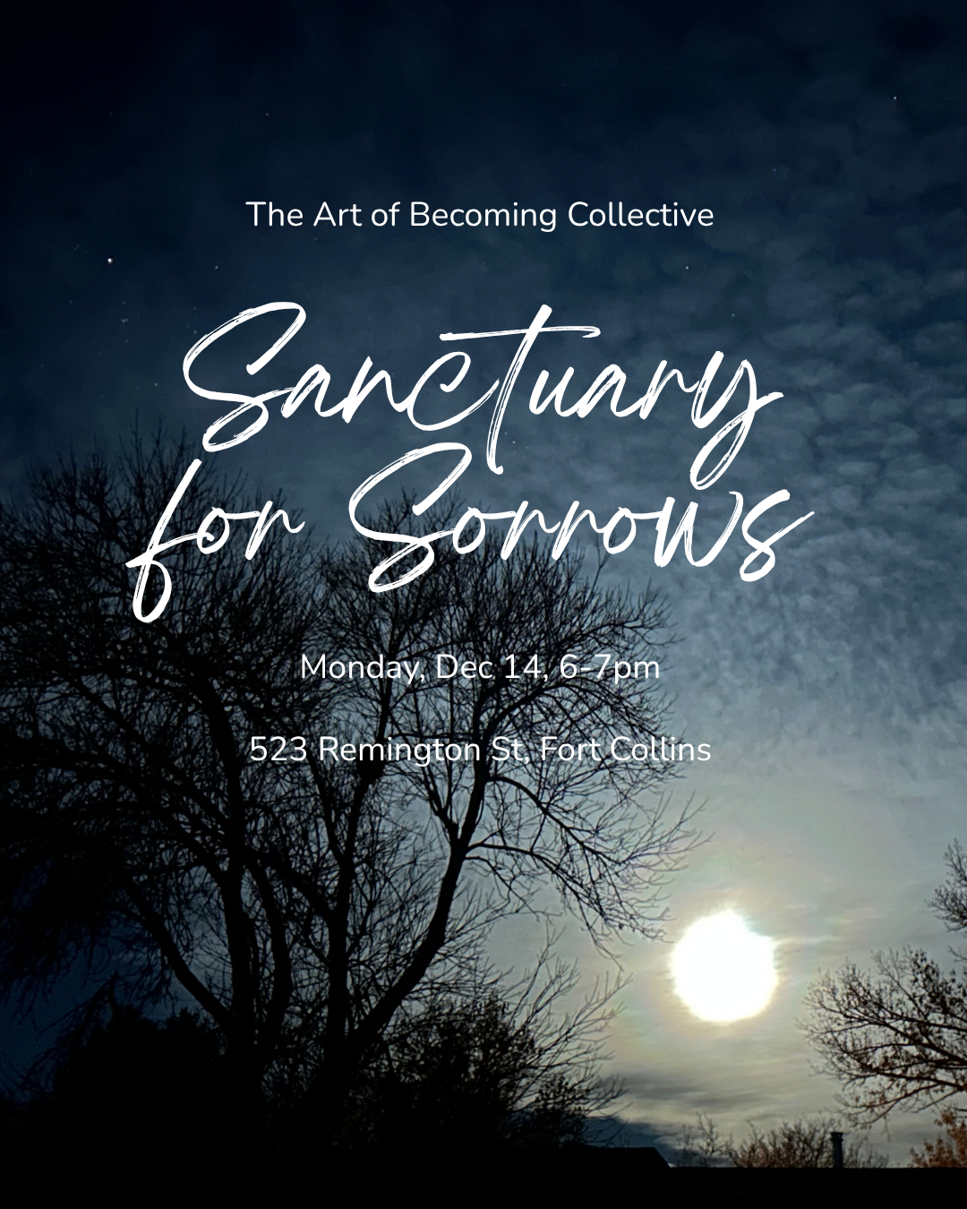 Sanctuary for Sorrow: An evening of honoring loss, love, and the tender complexity of this season