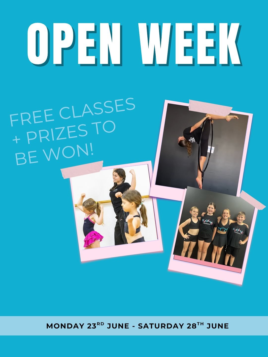 ✨ OPEN WEEK IS HERE! ✨
Ever wanted to try a new class? Now&rsquo;s your chance! 💛

For one week only, we&rsquo;re opening up our doors for FREE trial classes across both studios! Come and experience the fun, energy and family vibes of CAPA &mdash; w