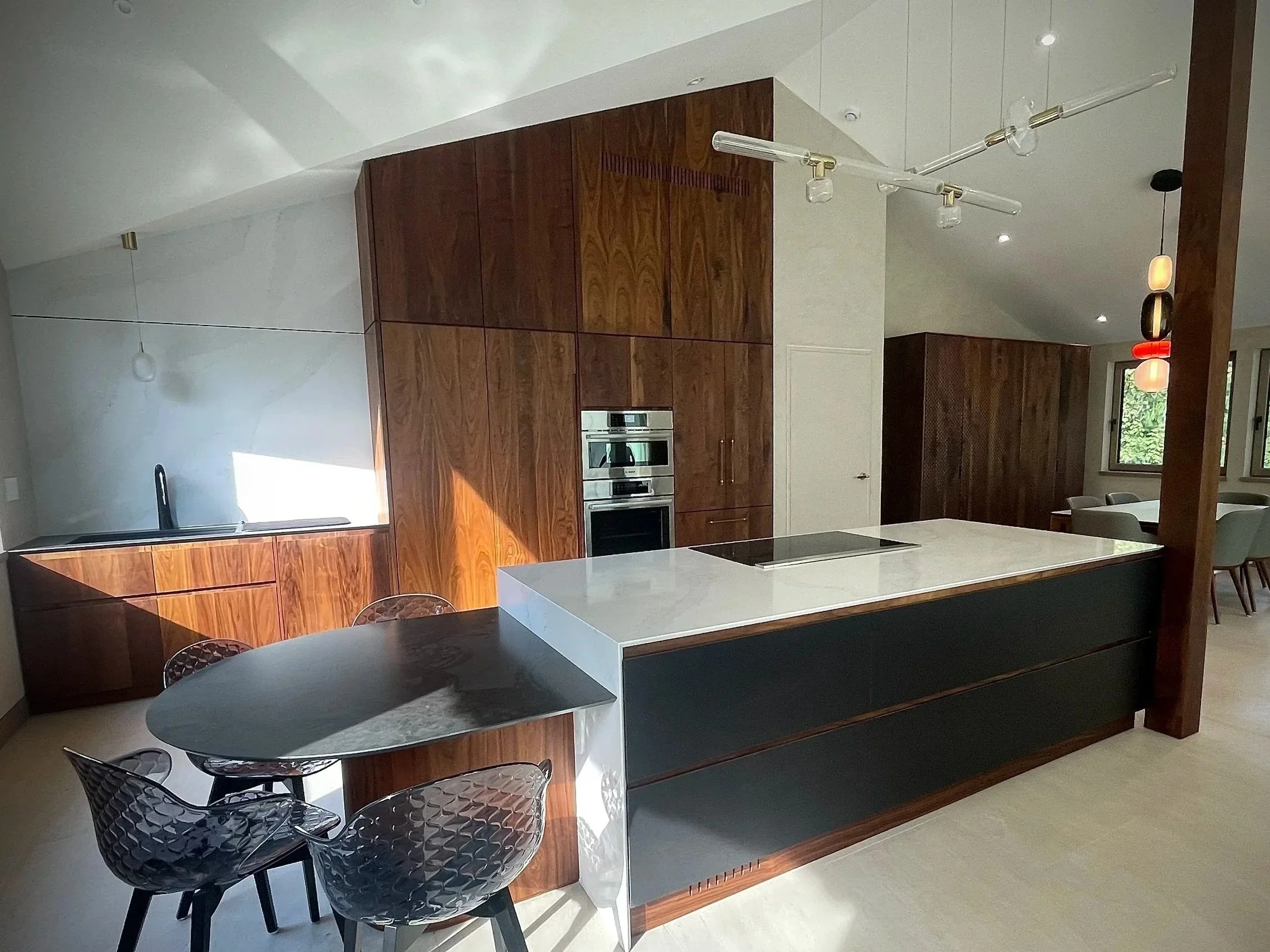 Custom walnut kitchen