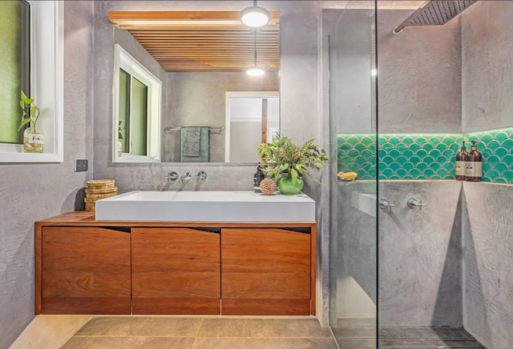 Solid timber vanity 