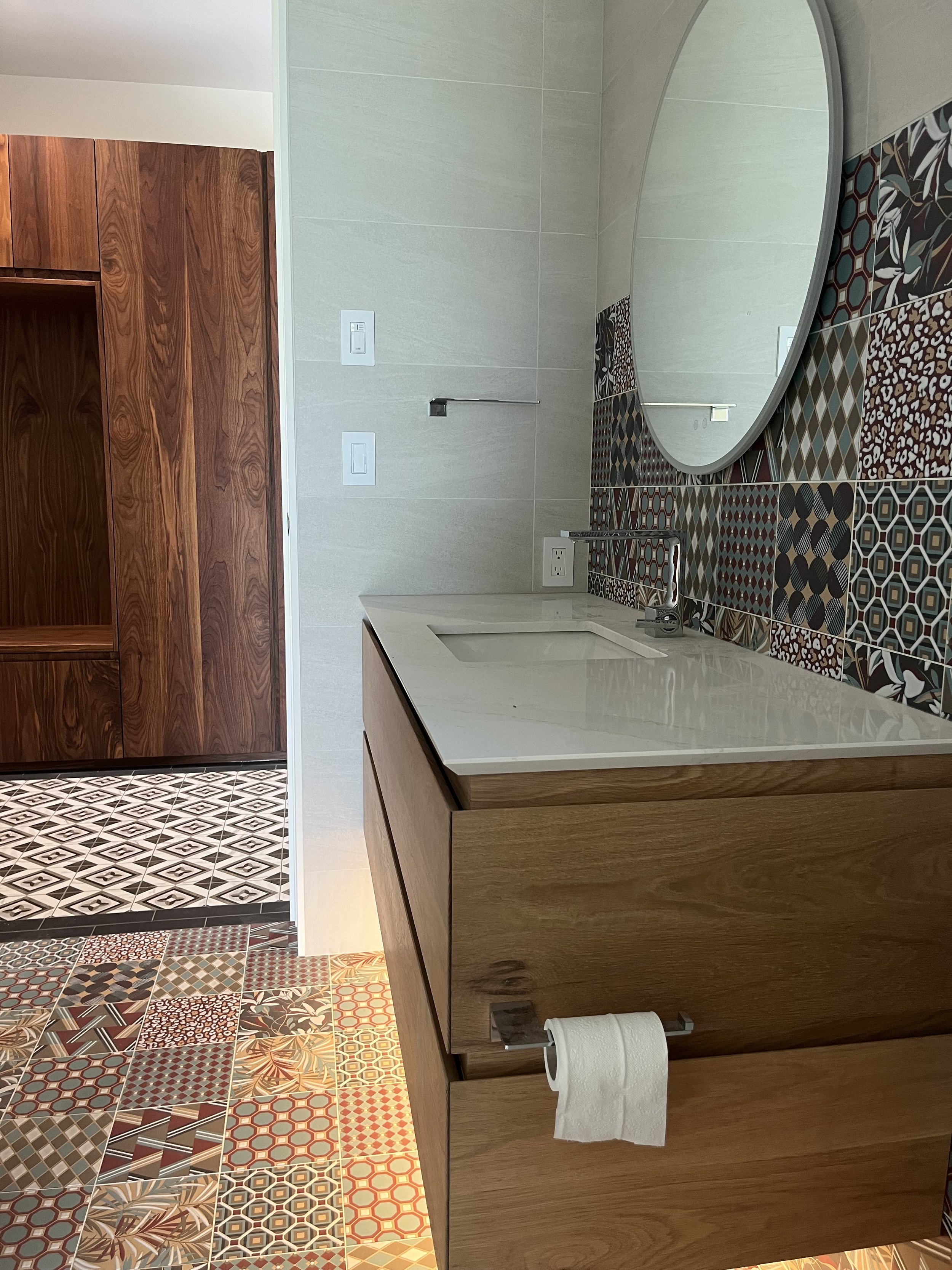 Oak vanity 