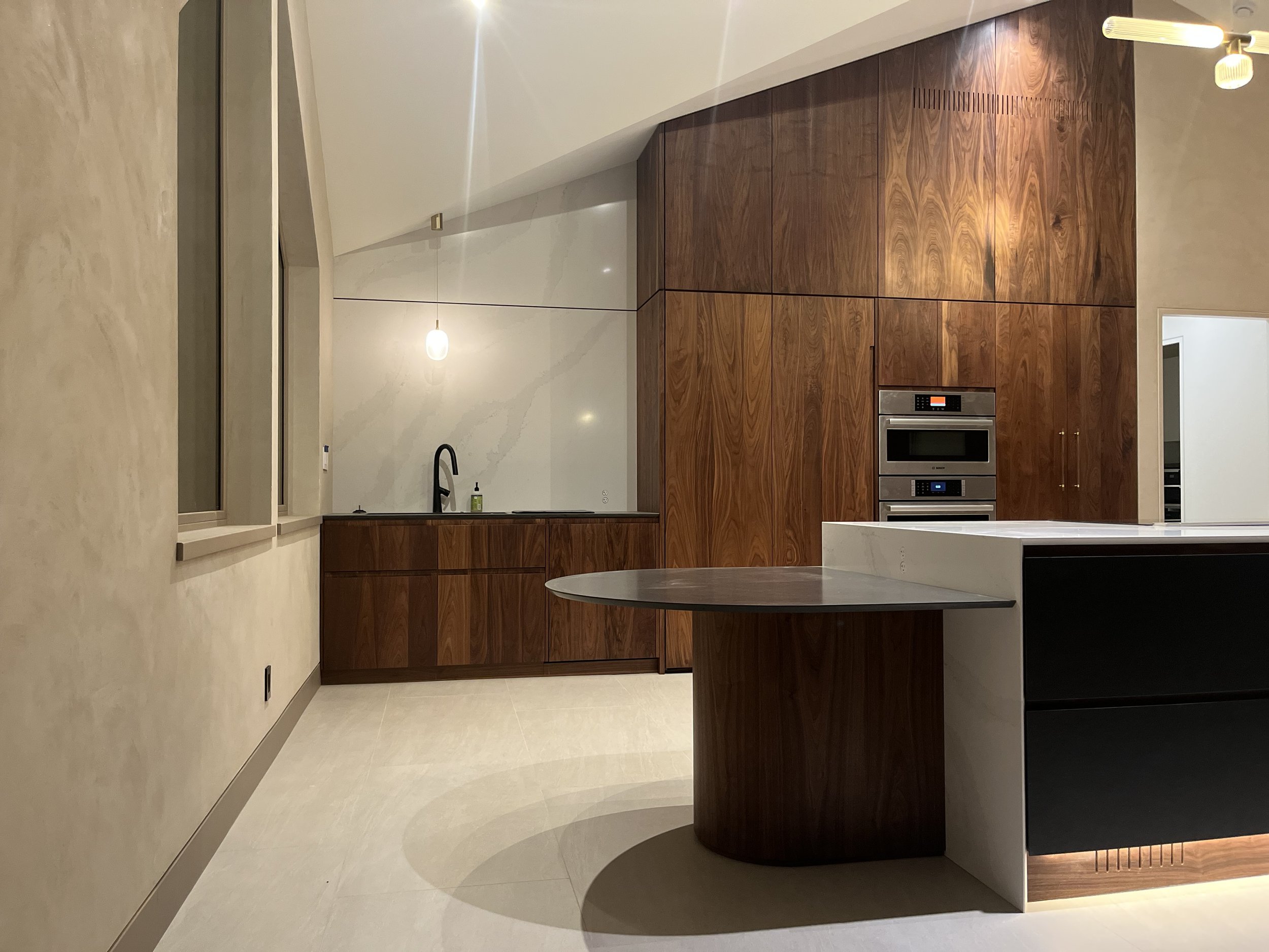 Custom walnut kitchen 